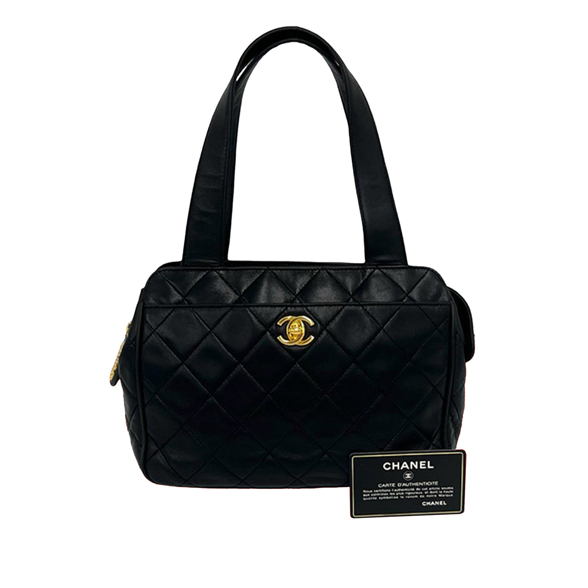 Chanel CC Quilted Lambskin Handbag