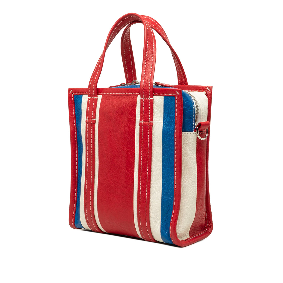 Balenciaga Lambskin Bazar Shopper Satchel XS — Red