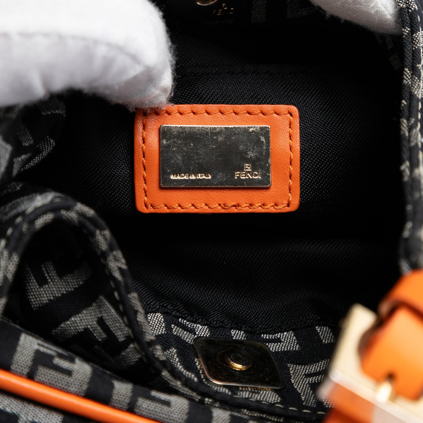 Fendi Zucchino Canvas Shoulder Bag