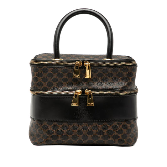 Macadam Coated Canvas Double Zip Vanity Bag