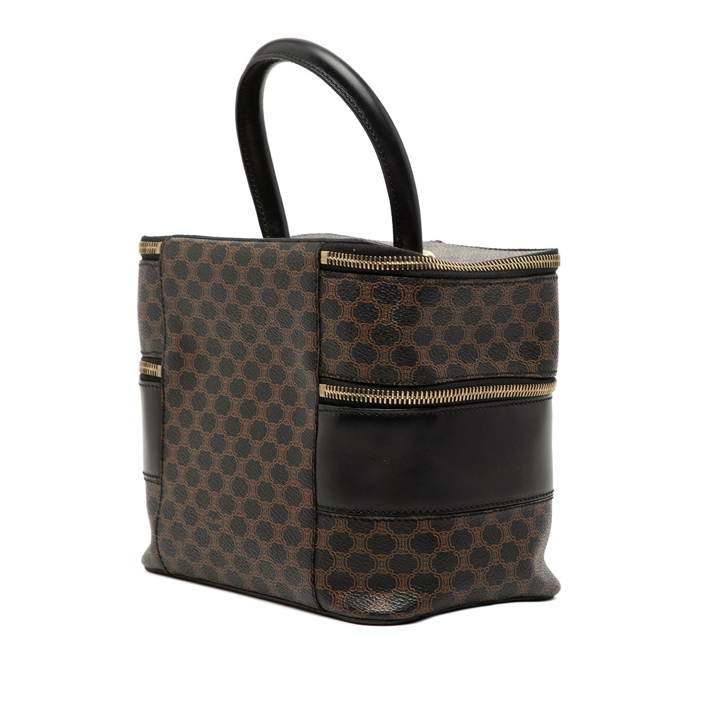 Macadam Coated Canvas Double Zip Vanity Bag