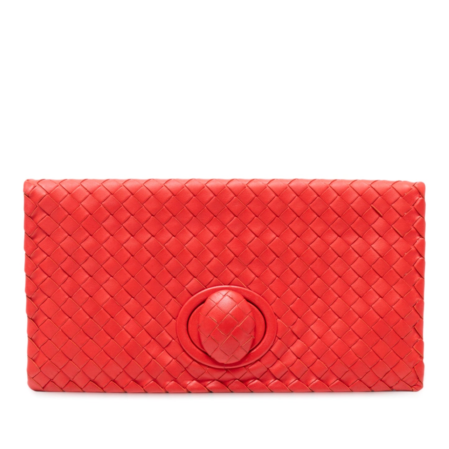 Bottega Veneta Nappa Intrecciato Turn Lock Clutch