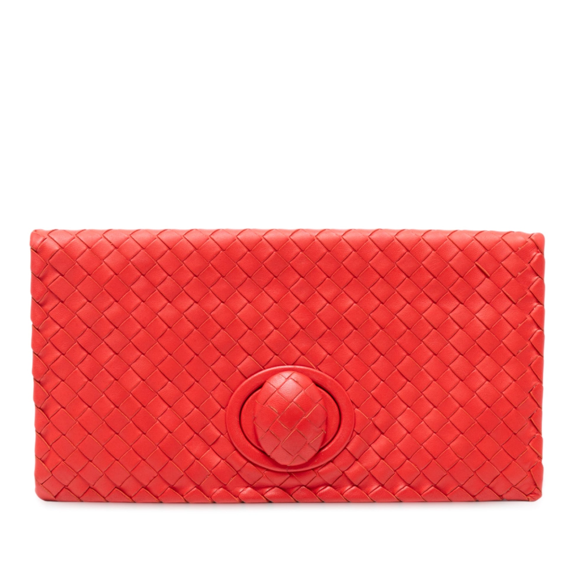 Bottega Veneta Nappa Intrecciato Turn Lock Clutch