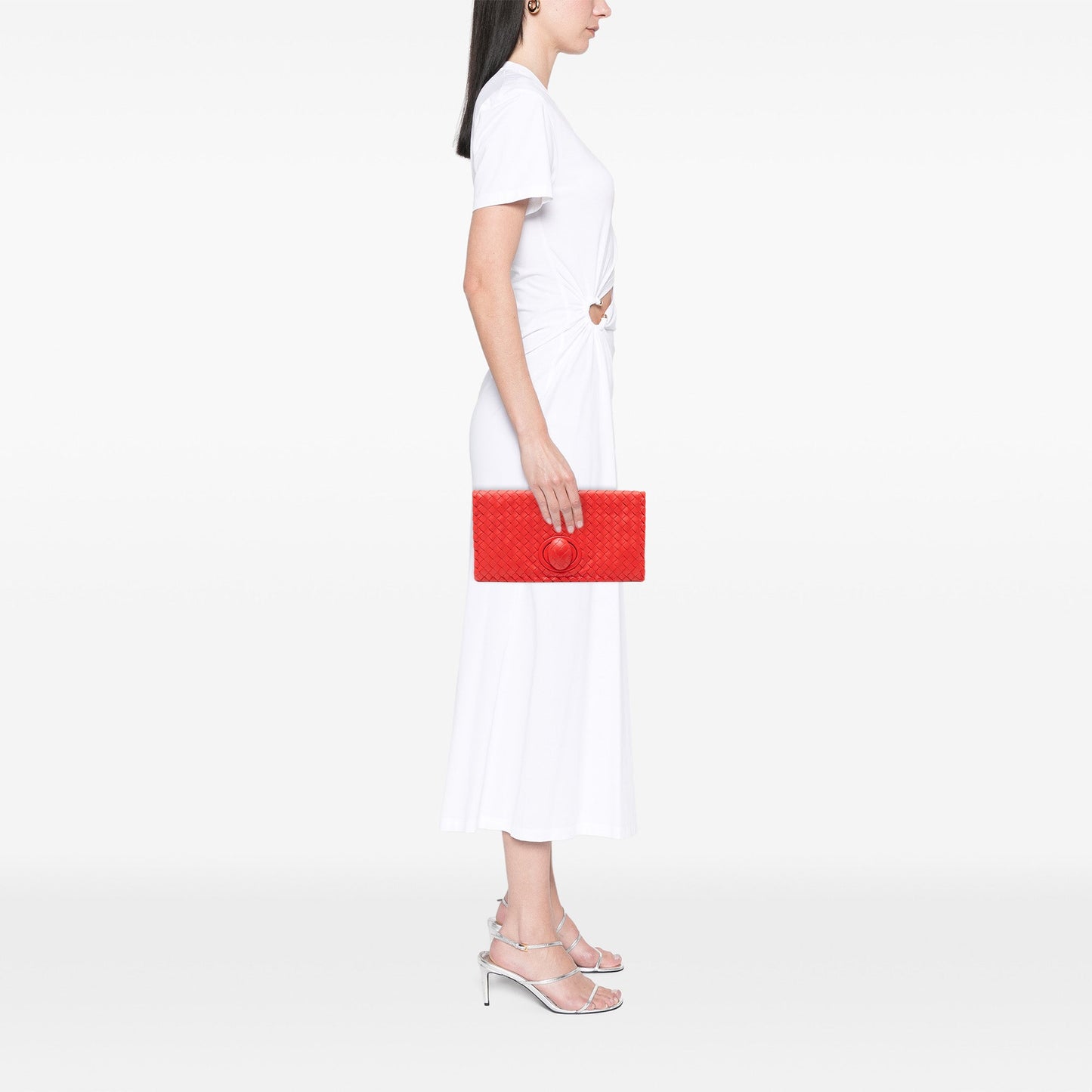 Bottega Veneta Nappa Intrecciato Turn Lock Clutch