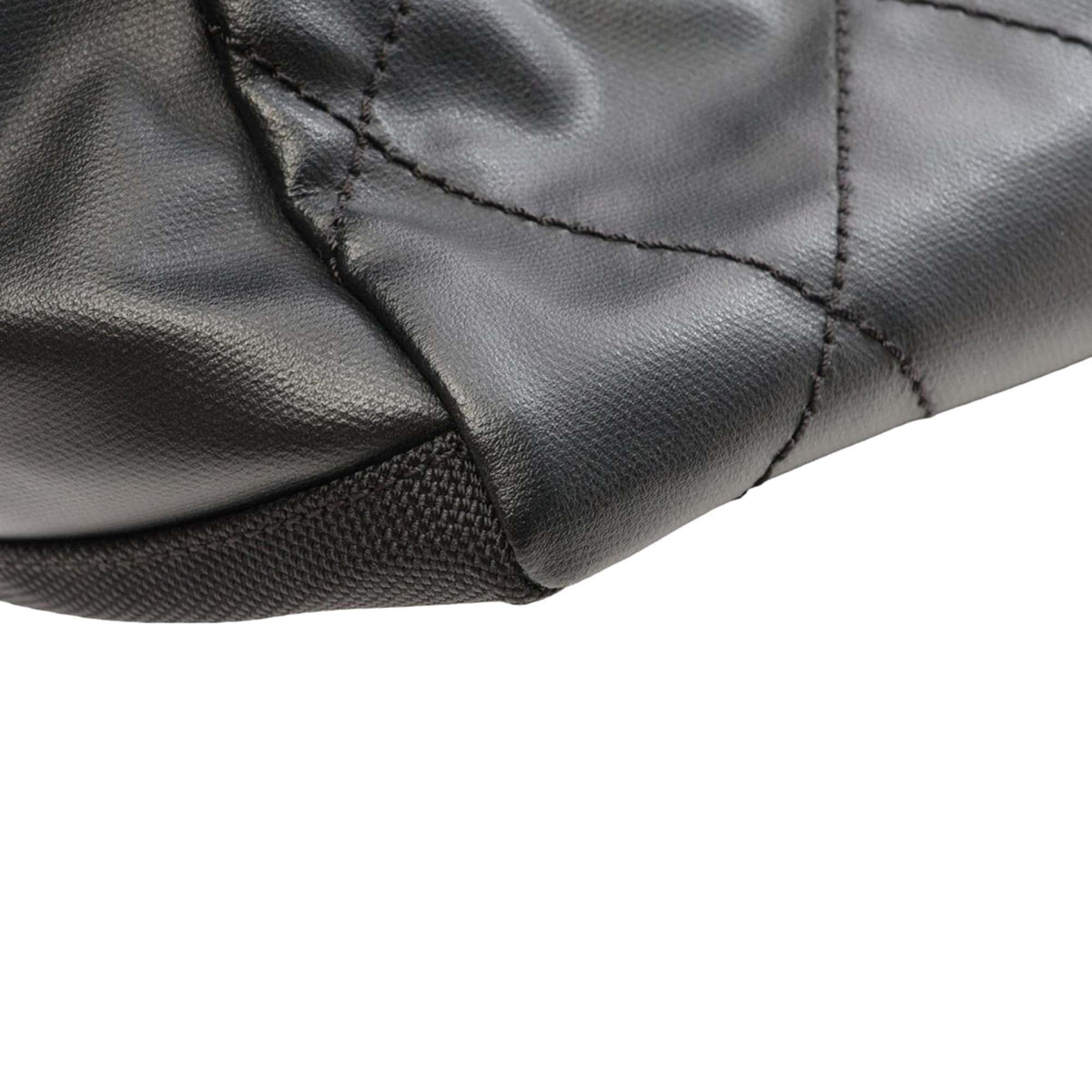 Chanel Small Quilted Coated Canvas Paris Biarritz Tote — Black