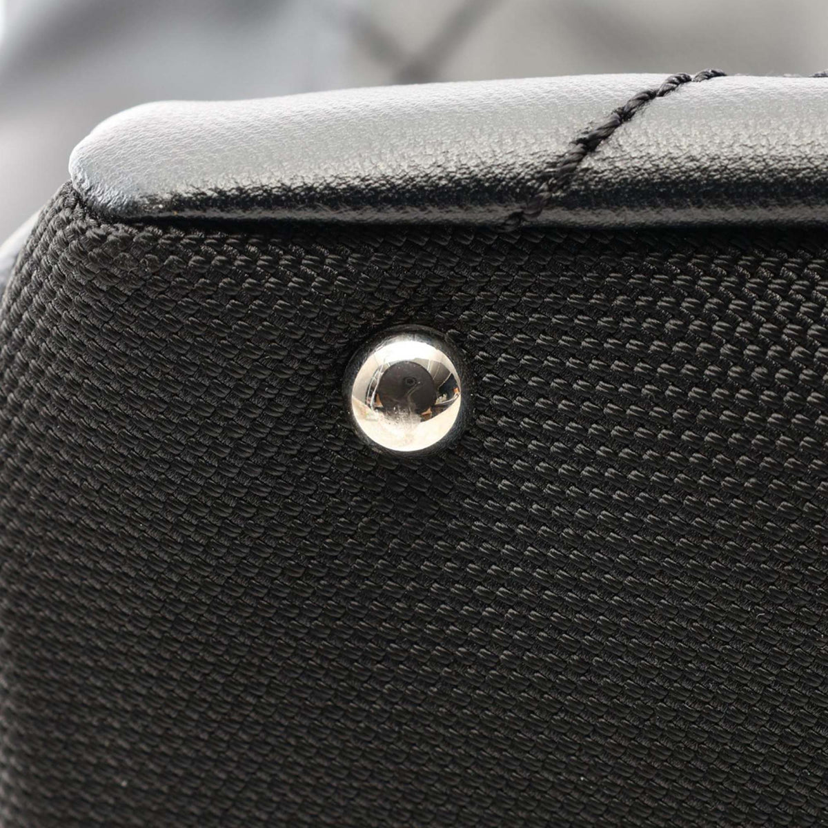 Chanel Small Quilted Coated Canvas Paris Biarritz Tote — Black