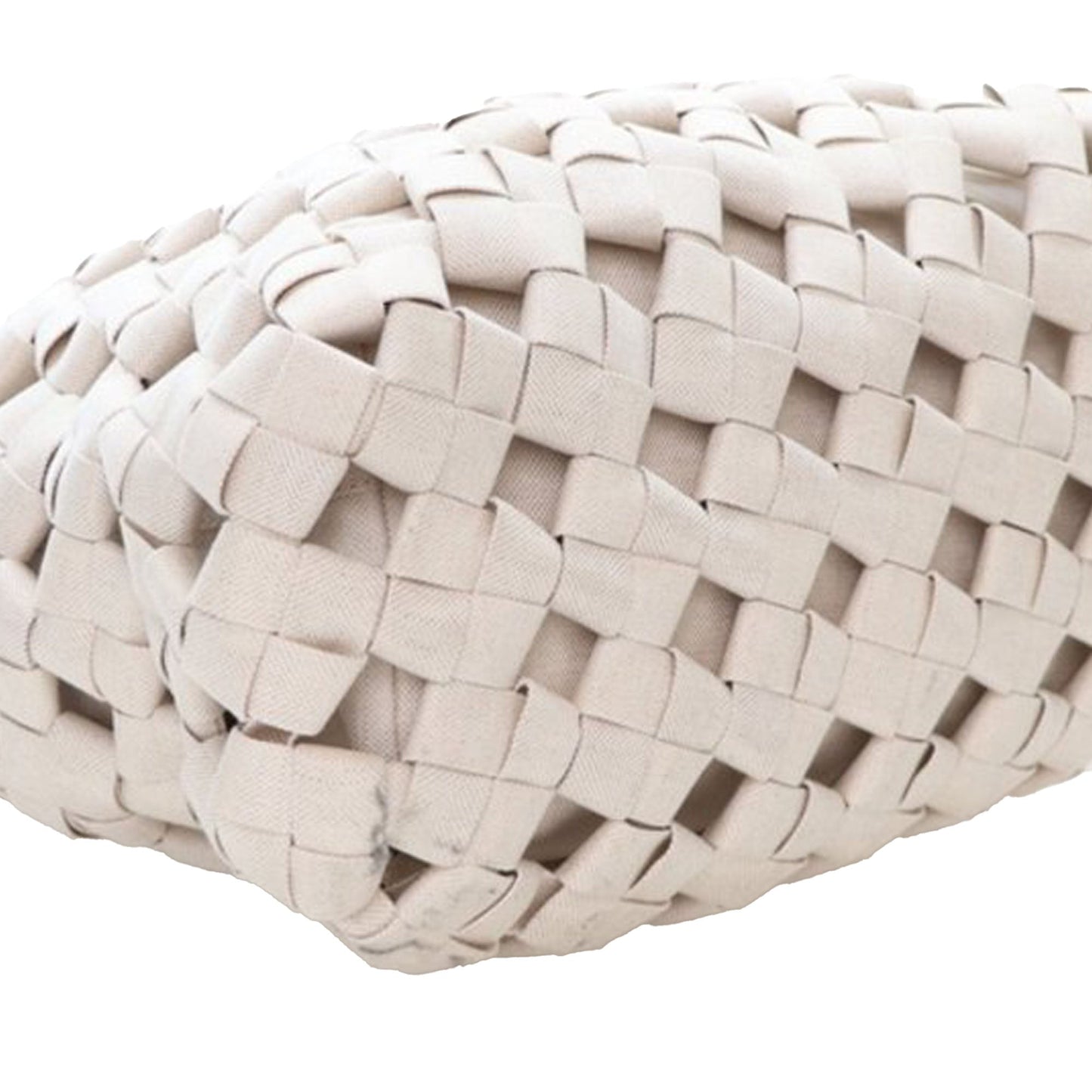 Bottega Veneta Canvas Intrecciato Hand Knotted Tote