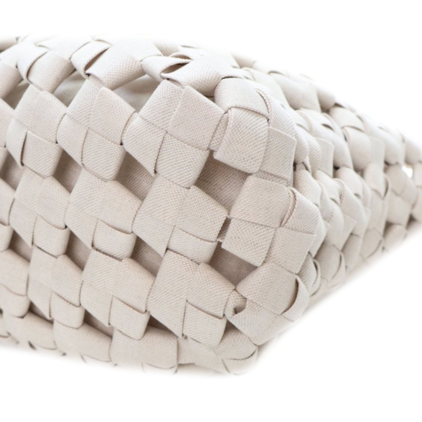 Bottega Veneta Canvas Intrecciato Hand Knotted Tote