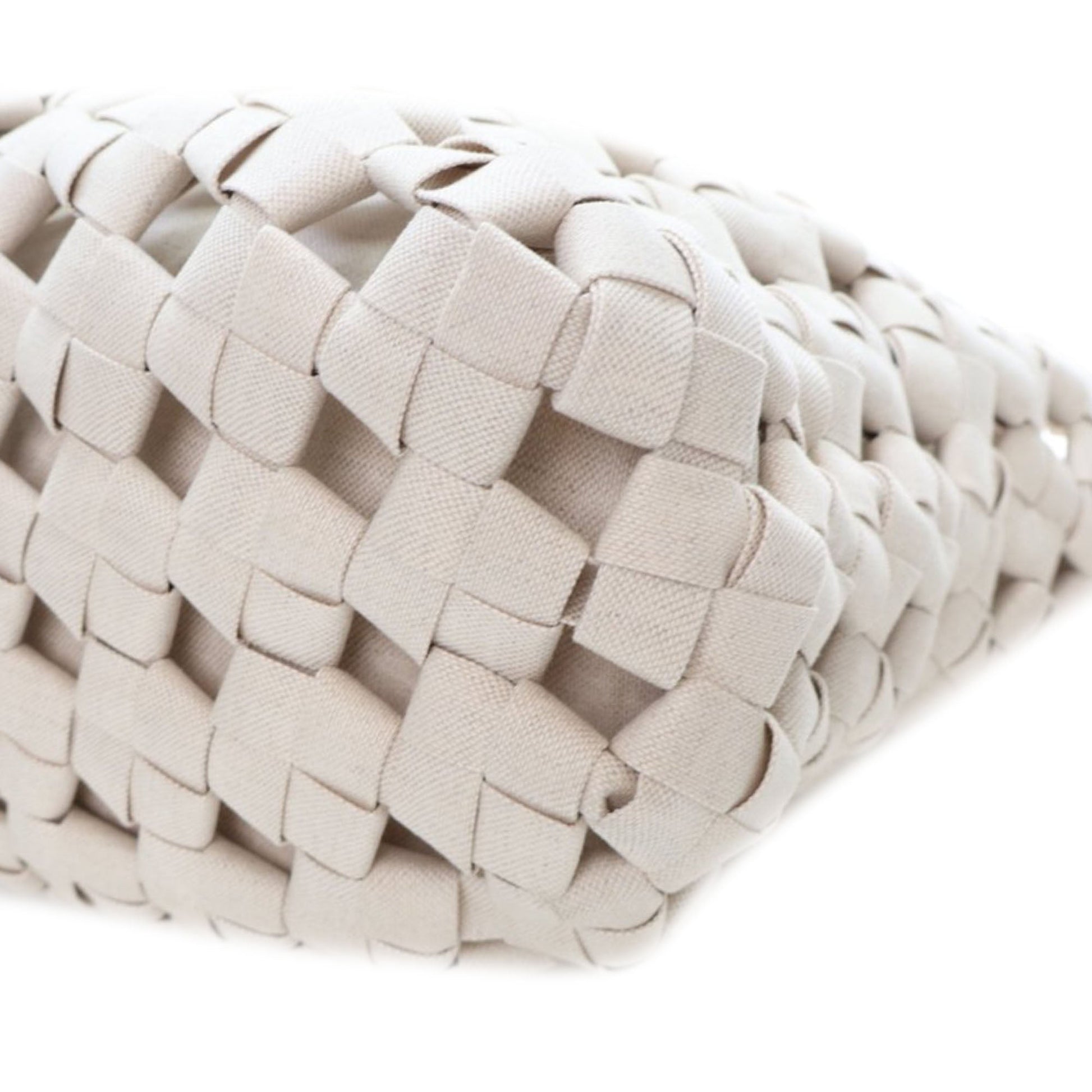 Bottega Veneta Canvas Intrecciato Hand Knotted Tote