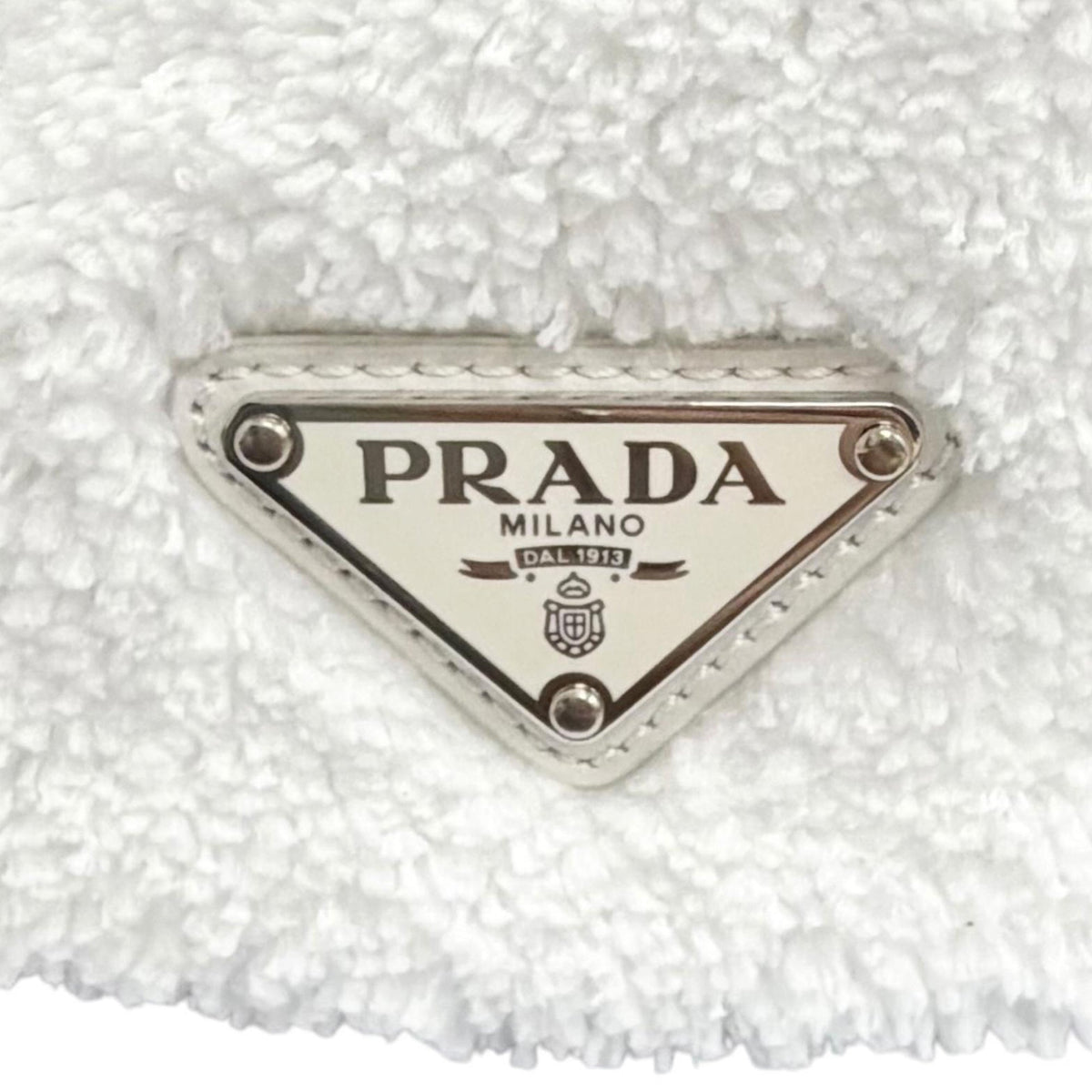 Prada Spugna Terry Cloth Logo Tote