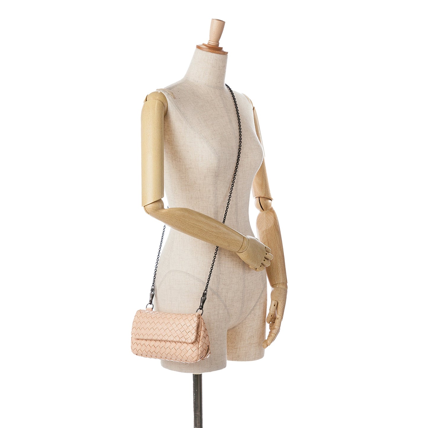 Bottega Veneta Mini Intrecciato Expandable Chain Crossbody