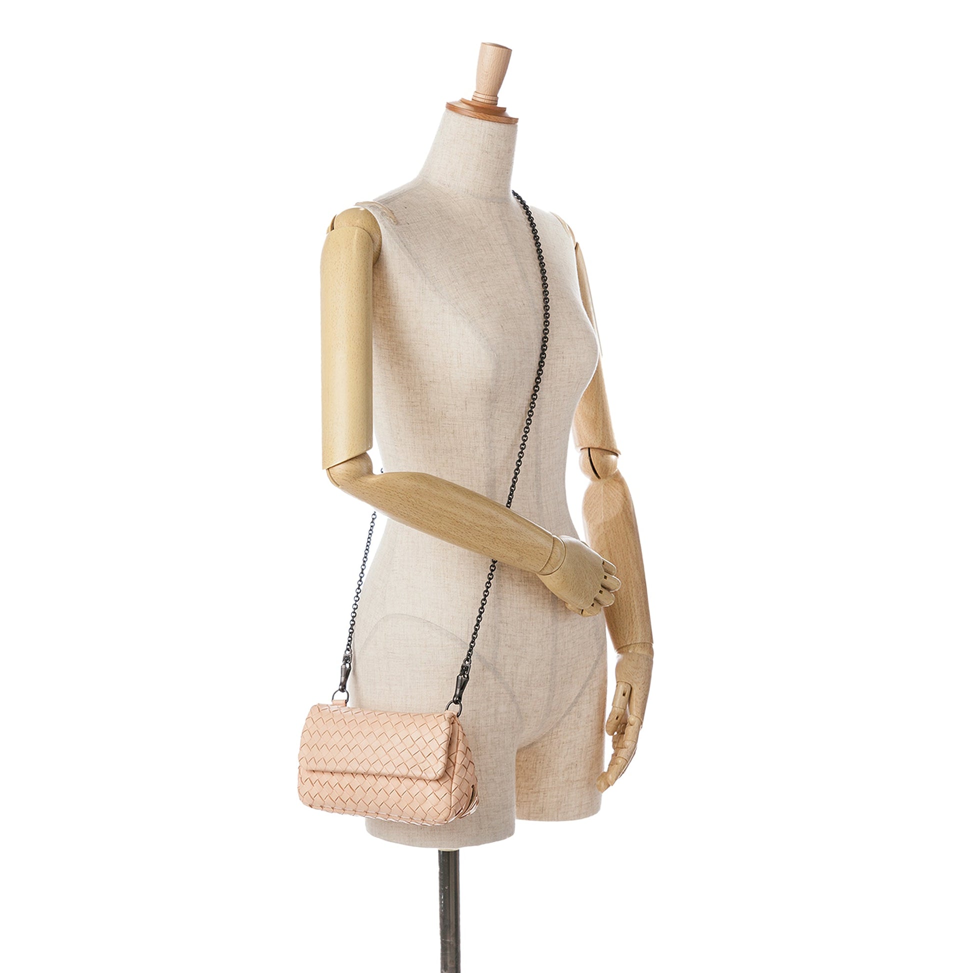 Bottega Veneta Mini Intrecciato Expandable Chain Crossbody