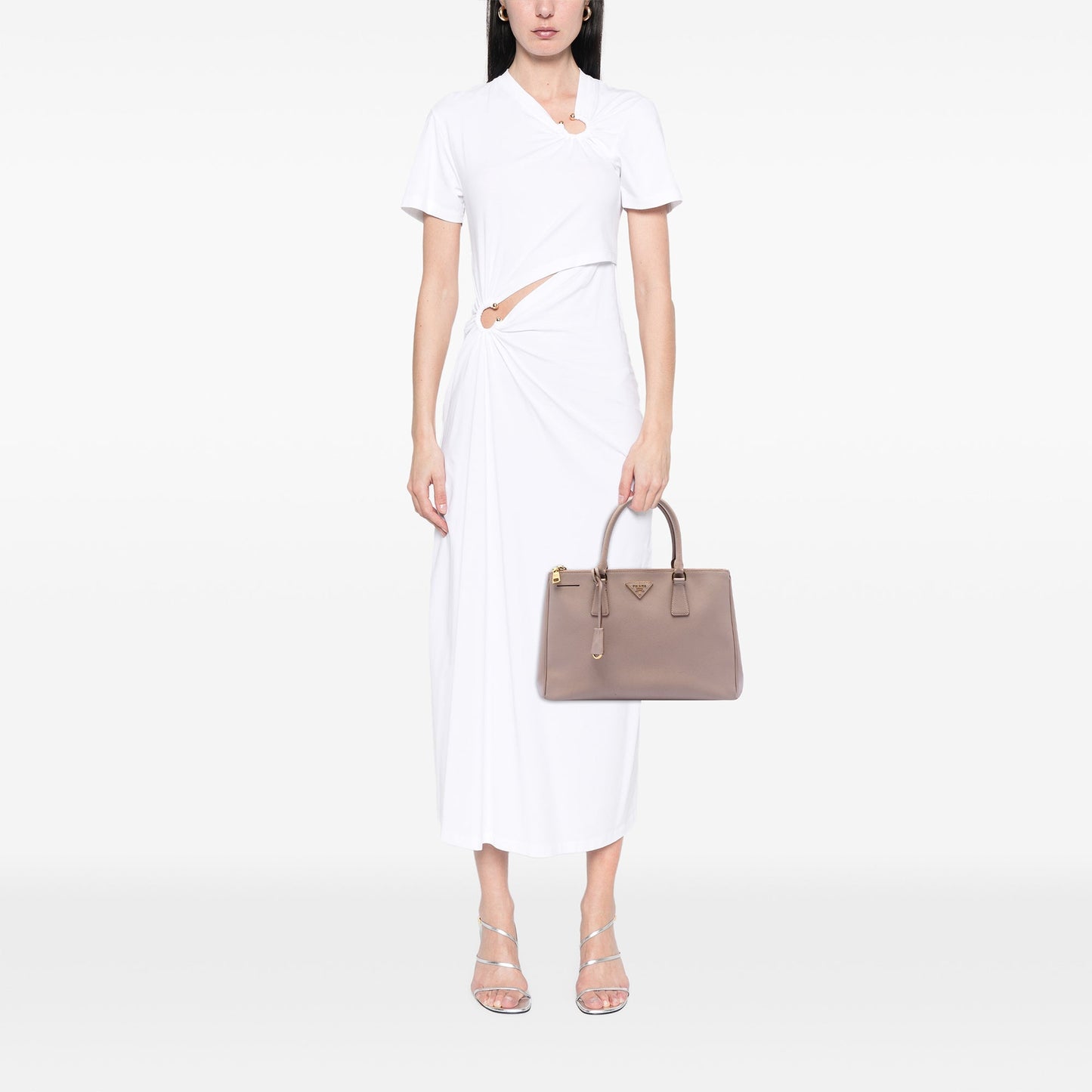 Prada Large Saffiano Lux Galleria Double Zip Tote