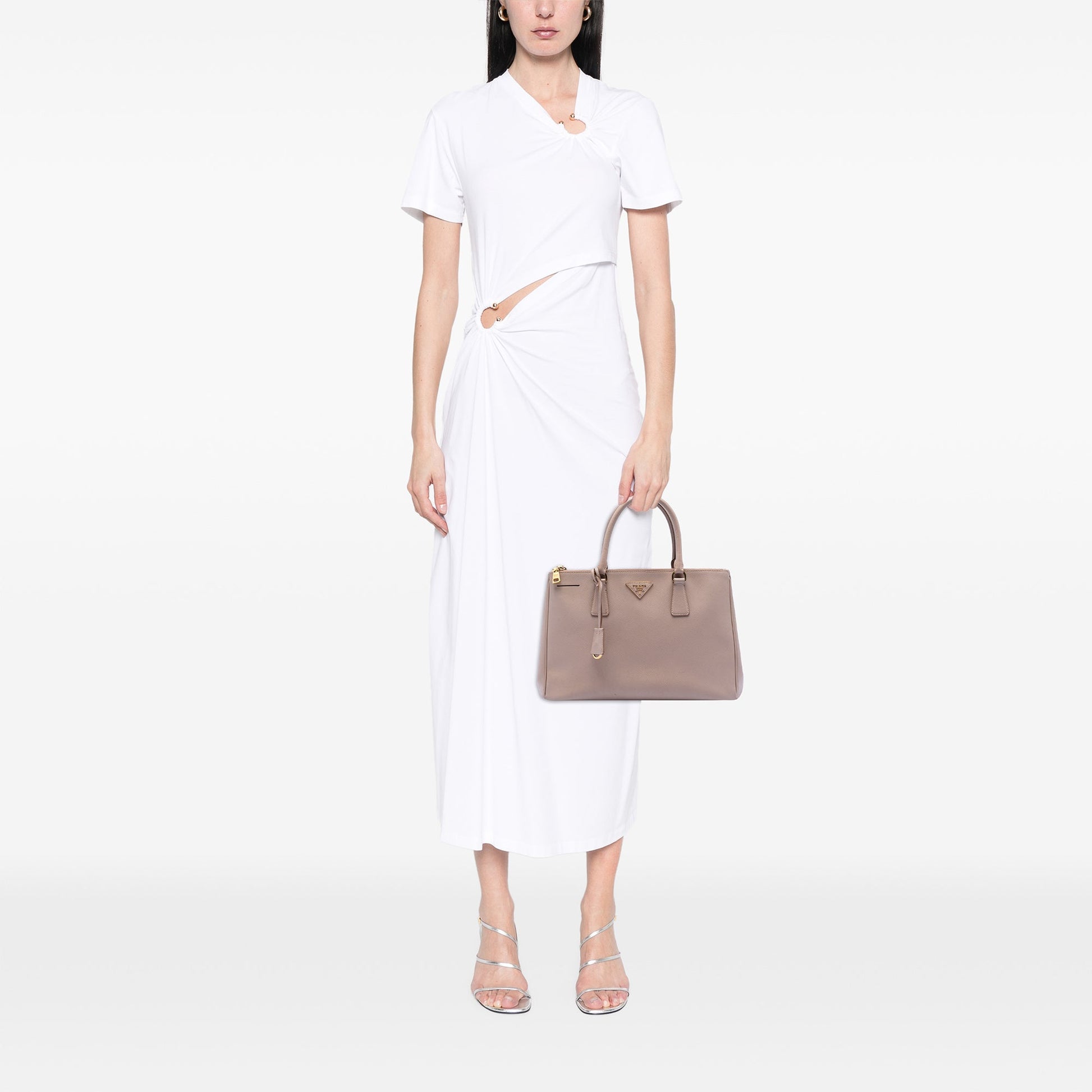 Prada Large Saffiano Lux Galleria Double Zip Tote