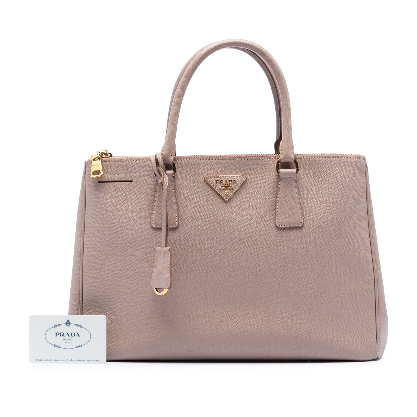 Prada Large Saffiano Lux Galleria Double Zip Tote