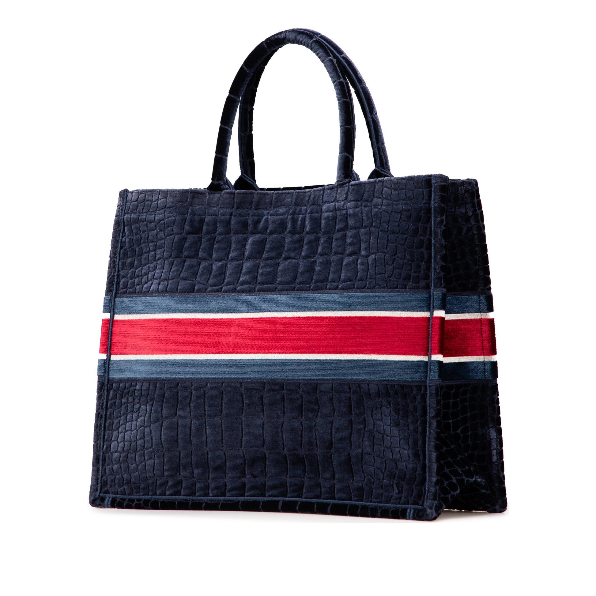 Dior Large Velvet Embossed Book Tote