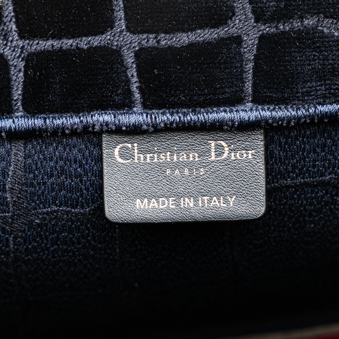 Dior Large Velvet Embossed Book Tote