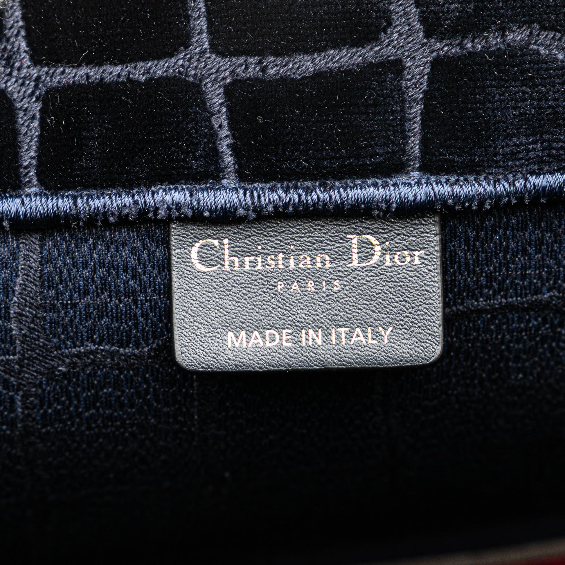 Dior Large Velvet Embossed Book Tote
