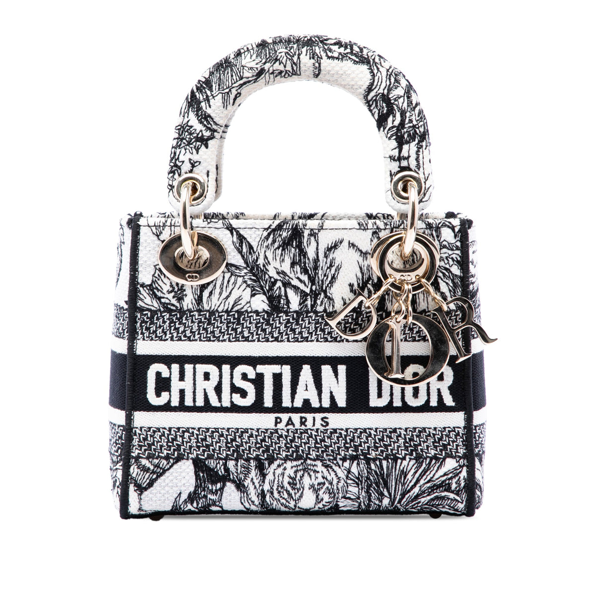 Dior Mini Embroidered Canvas Toile De Jouy Lady D Lite