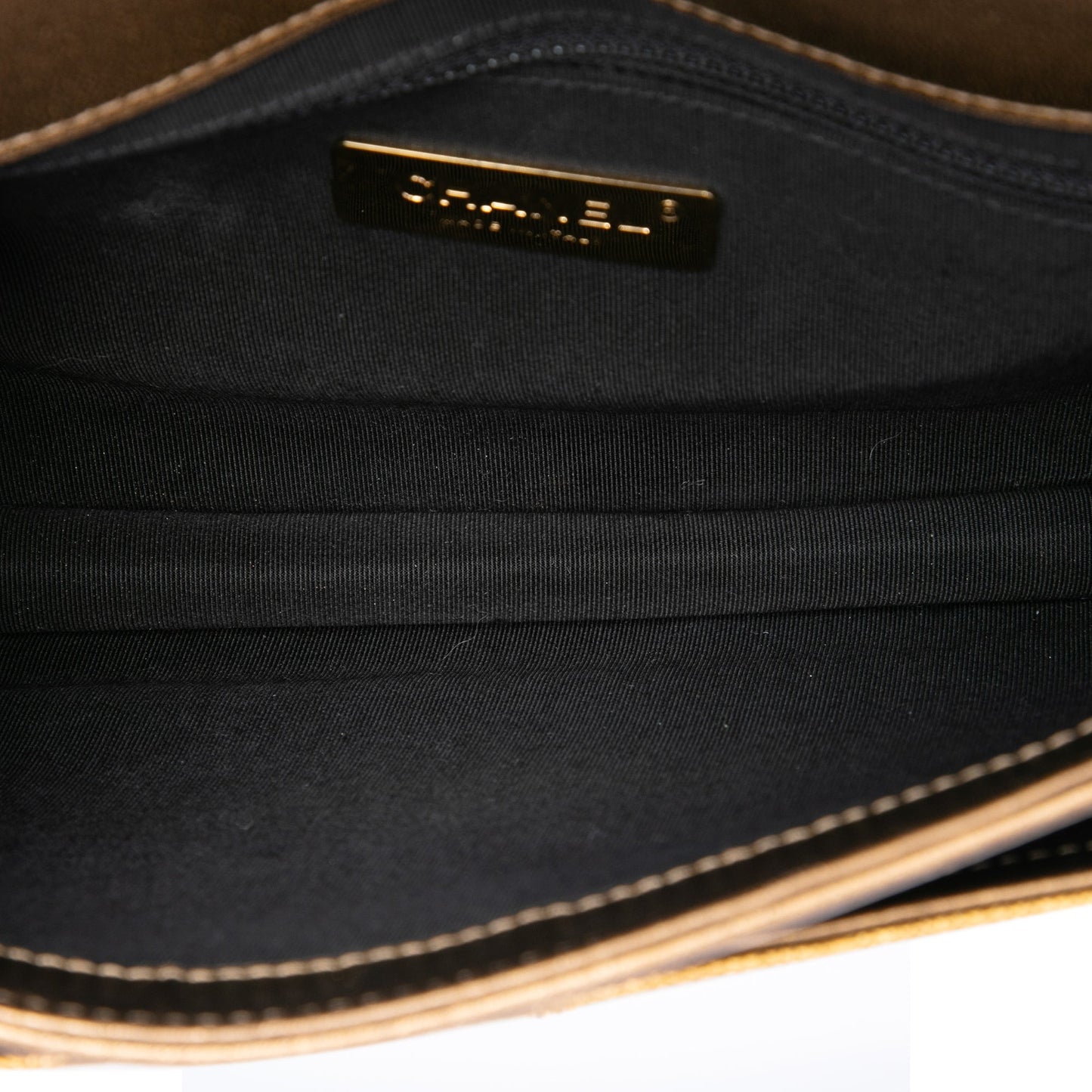 Chanel Small Metallic Calfskin and Caviar Chain Top Handle Bag