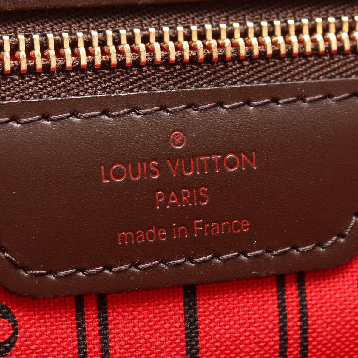 Louis Vuitton Damier Ebene Neverfull MM — Brown
