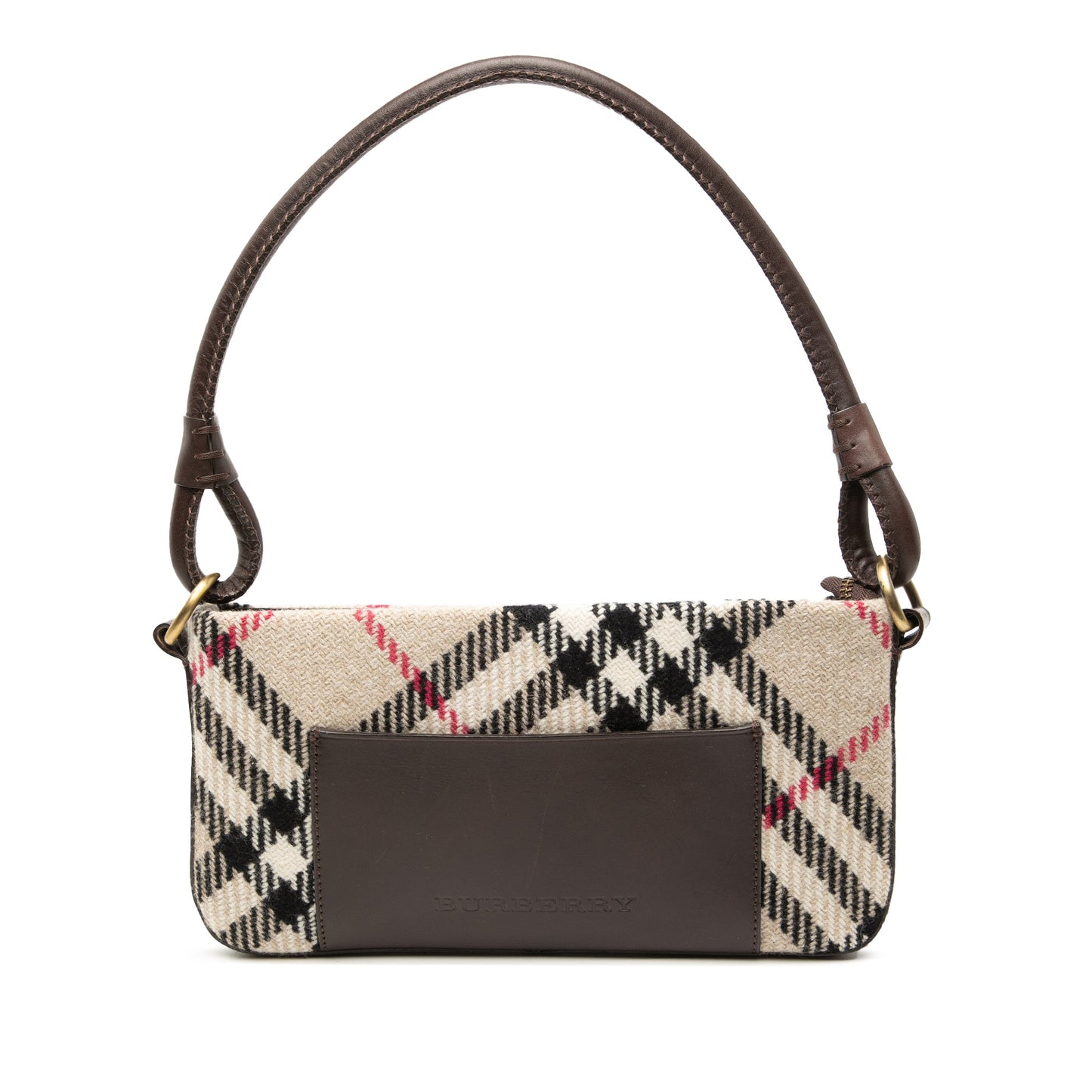 Burberry Supernova Check Wool Shoulder Bag