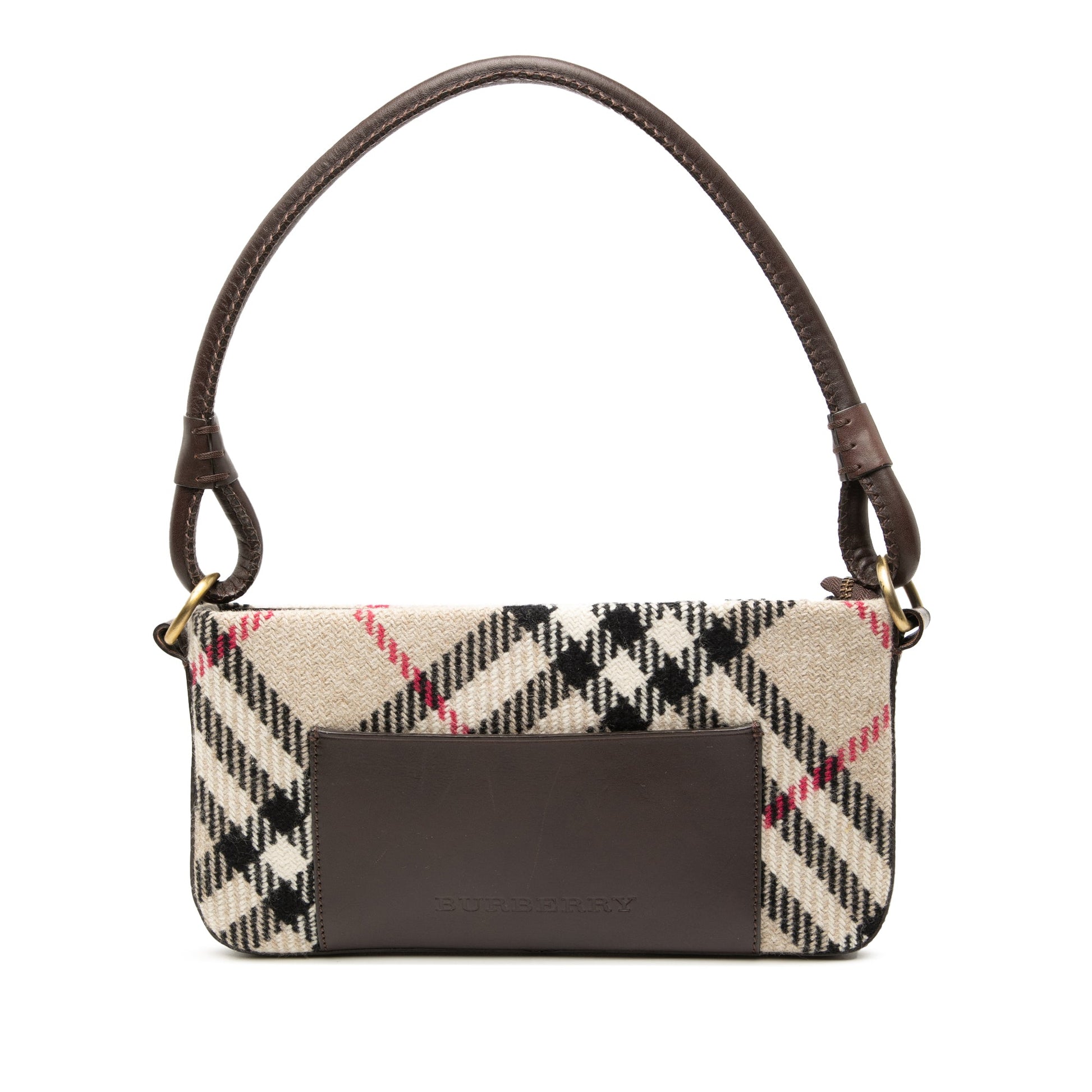 Burberry Supernova Check Wool Shoulder Bag