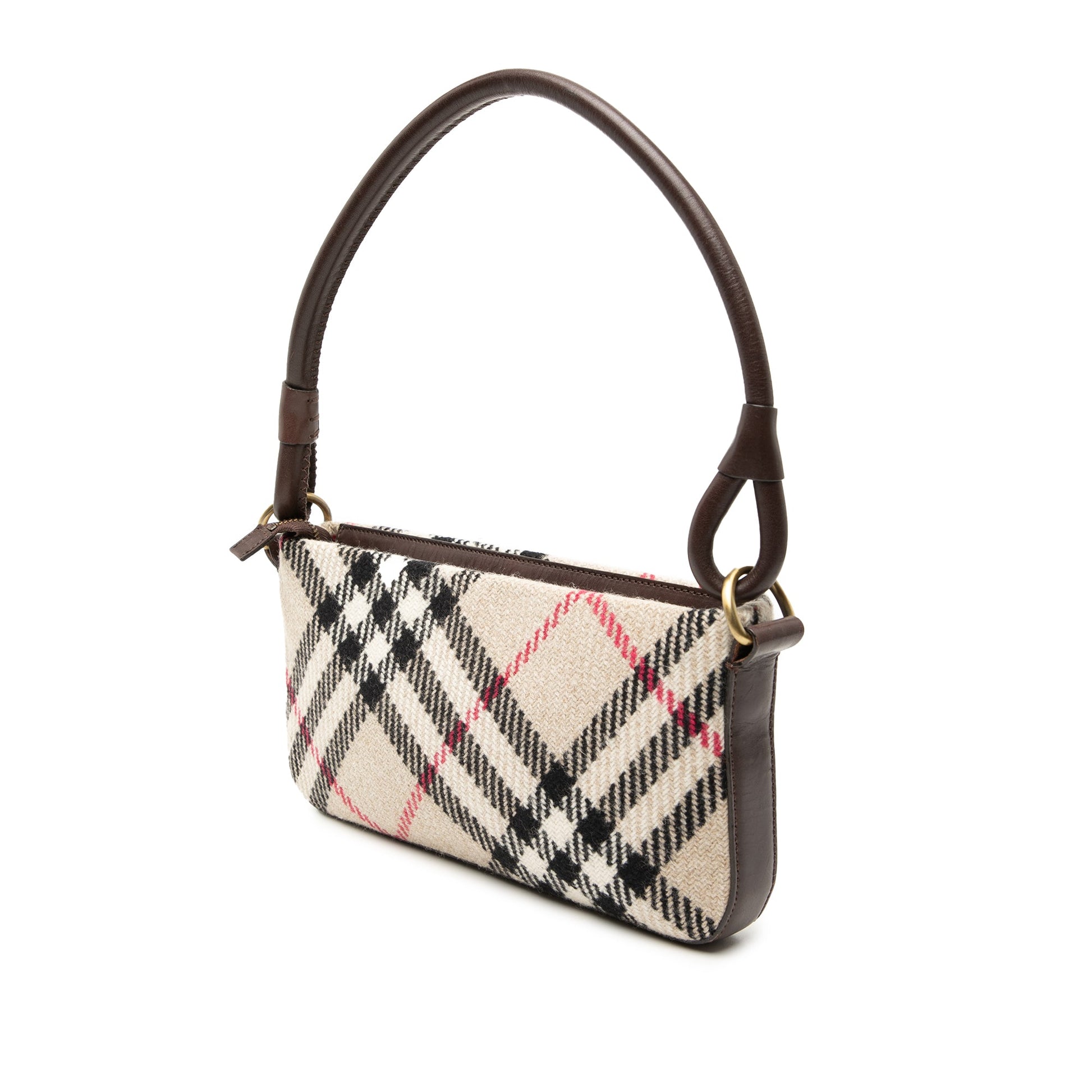 Burberry Supernova Check Wool Shoulder Bag