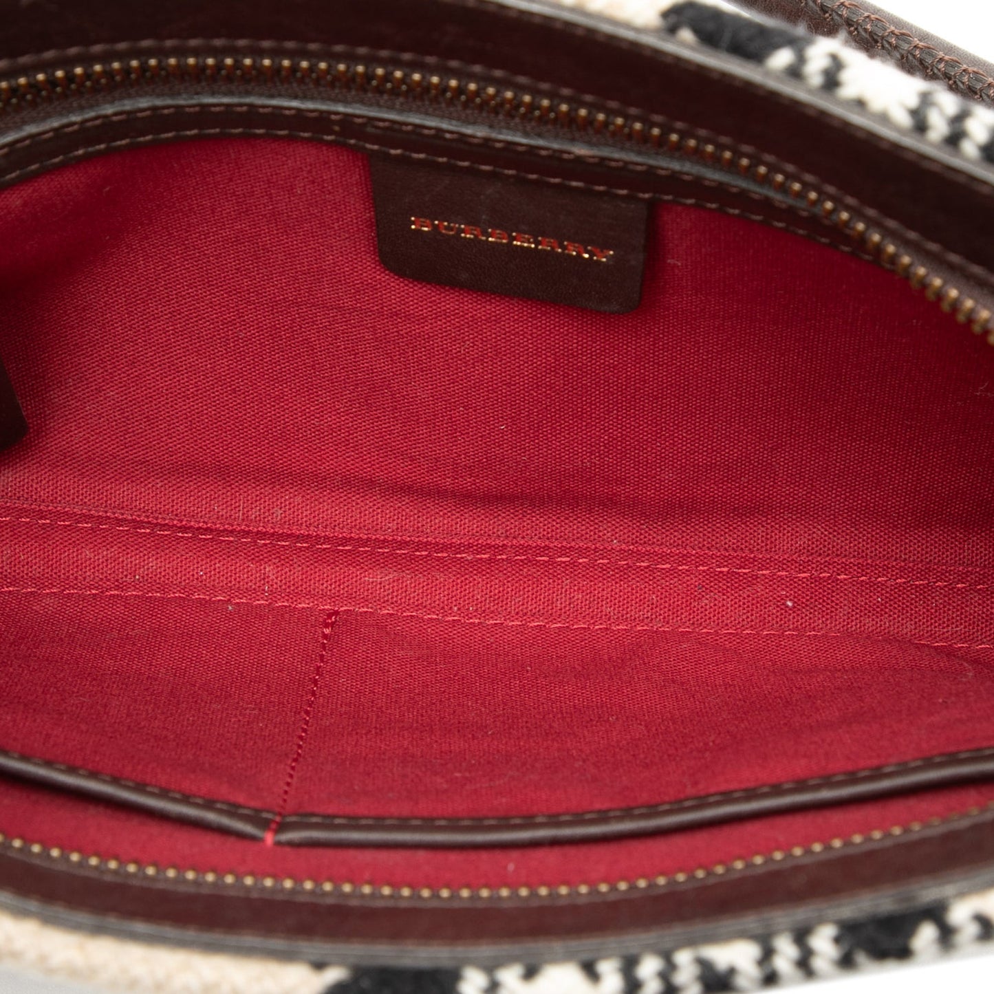 Burberry Supernova Check Wool Shoulder Bag