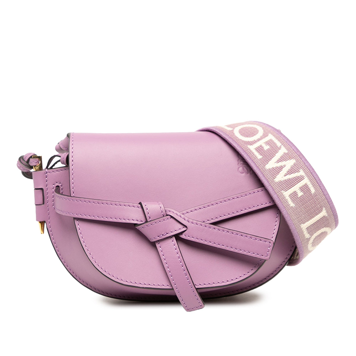 LOEWE Mini Soft Calfskin Gate Dual Bag — Purple