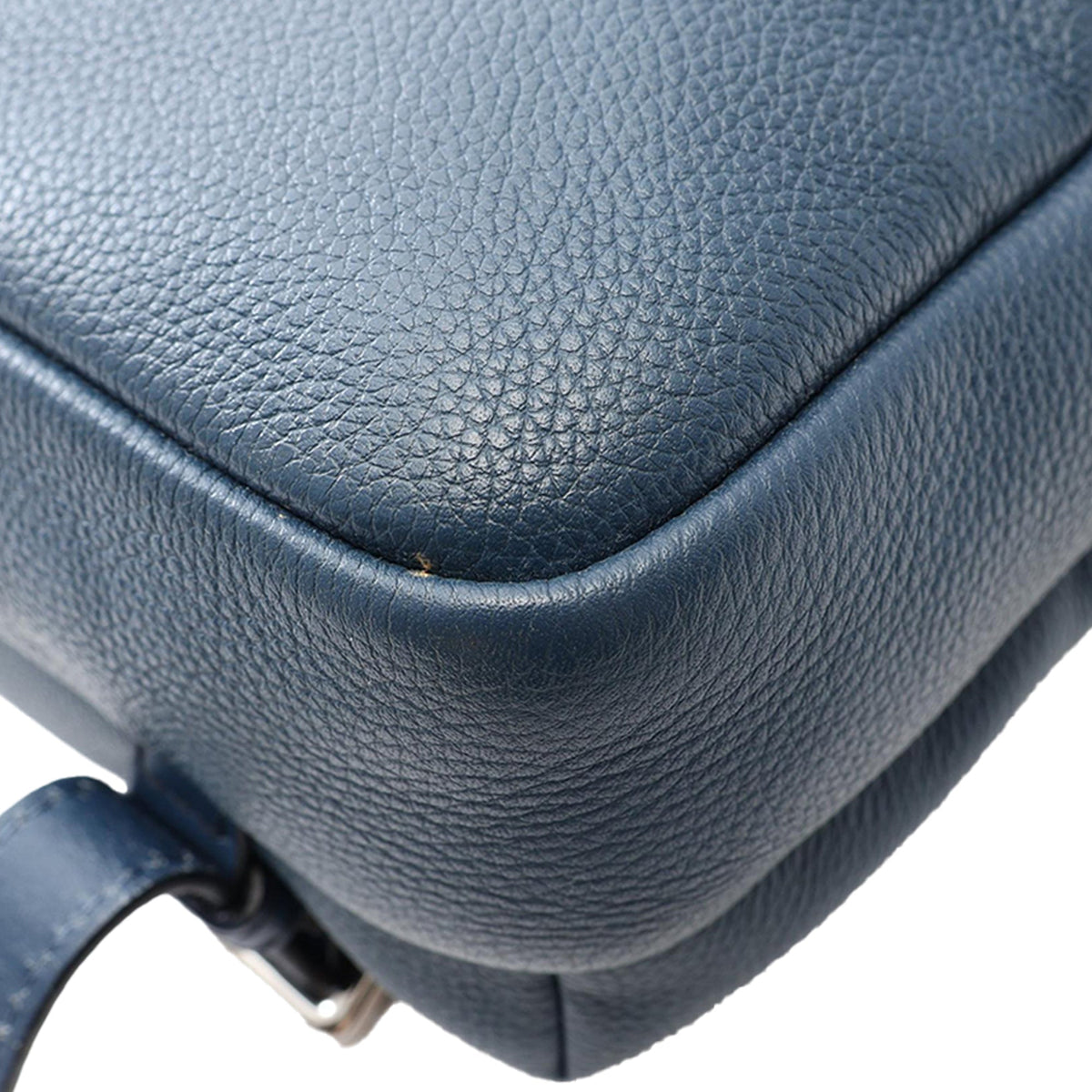 LOEWE Soft Grained Calfskin Military Messenger Bag XS — Blue