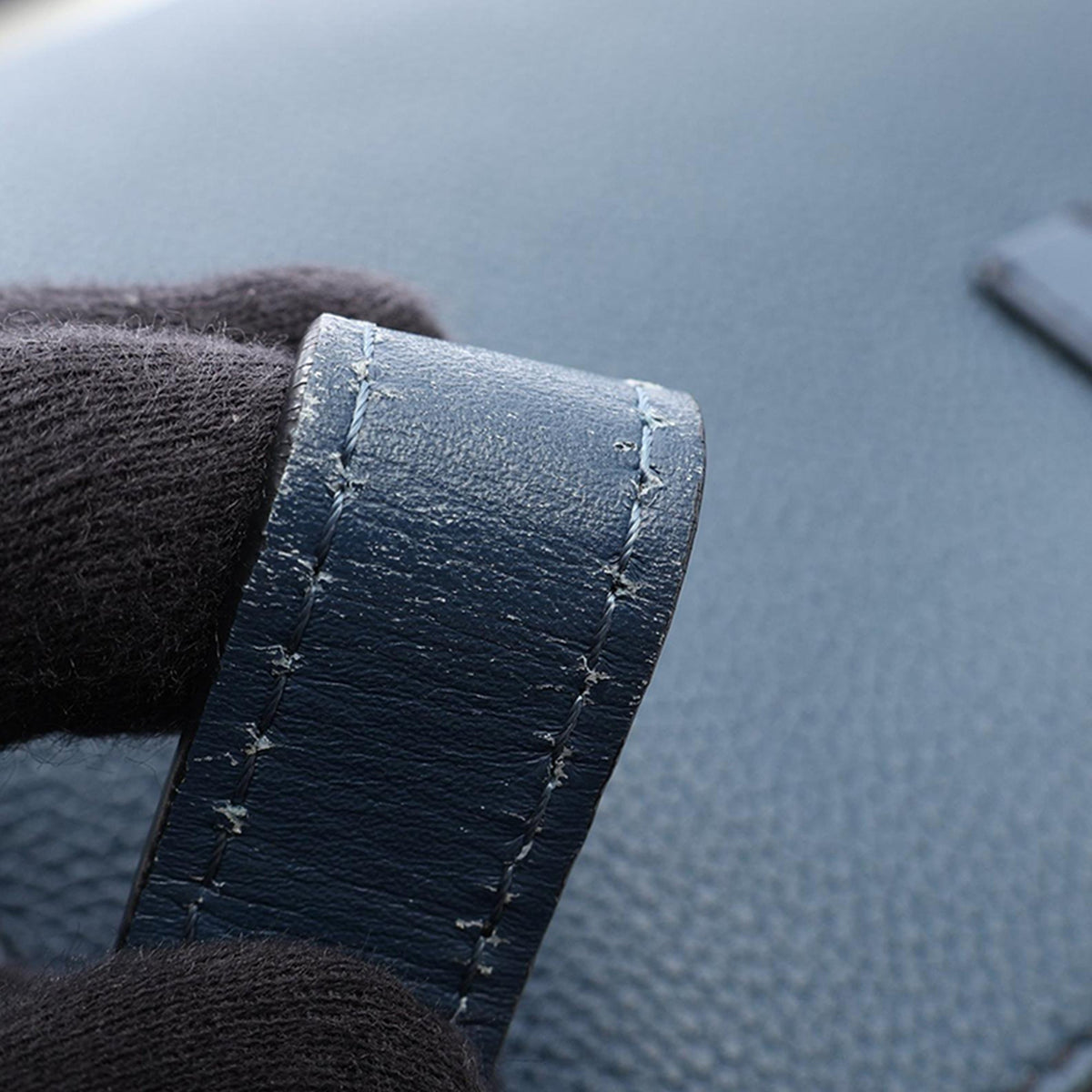 LOEWE Soft Grained Calfskin Military Messenger Bag XS — Blue