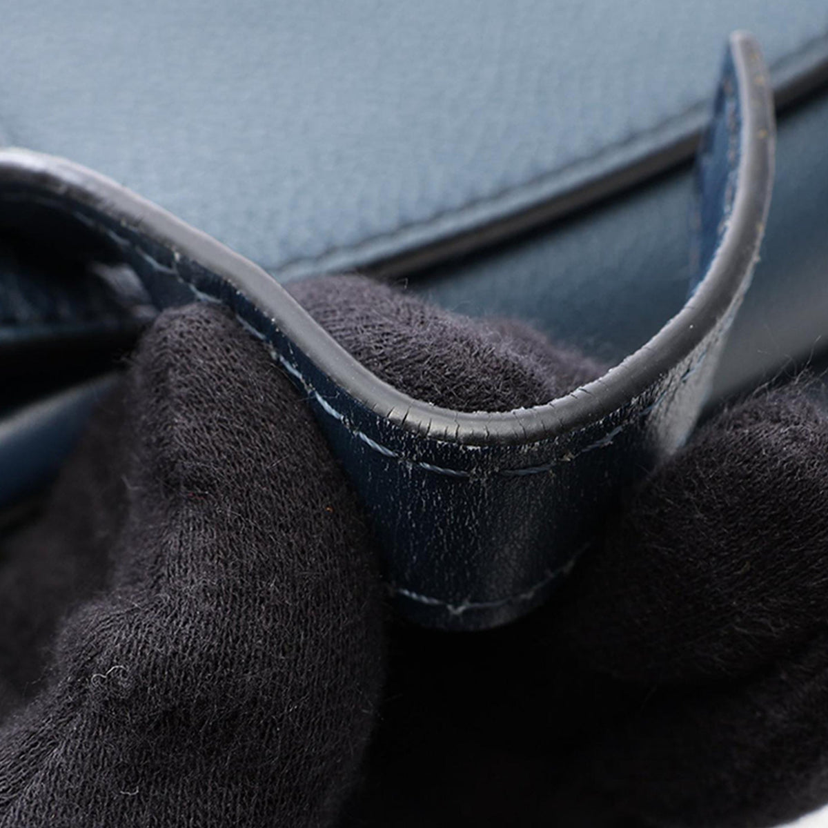 LOEWE Soft Grained Calfskin Military Messenger Bag XS — Blue