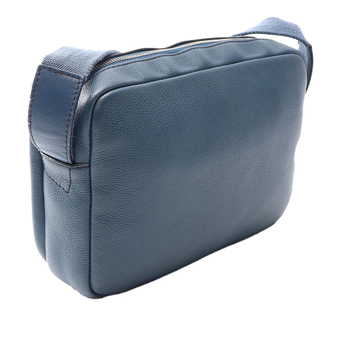 LOEWE Soft Grained Calfskin Military Messenger Bag XS — Blue