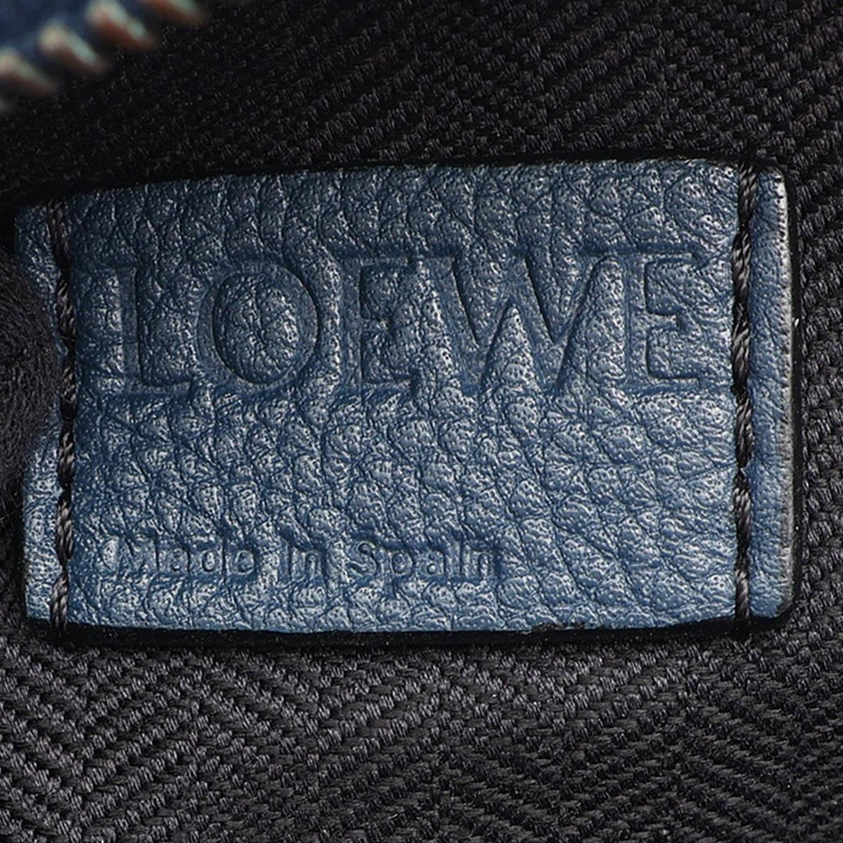 LOEWE Soft Grained Calfskin Military Messenger Bag XS — Blue