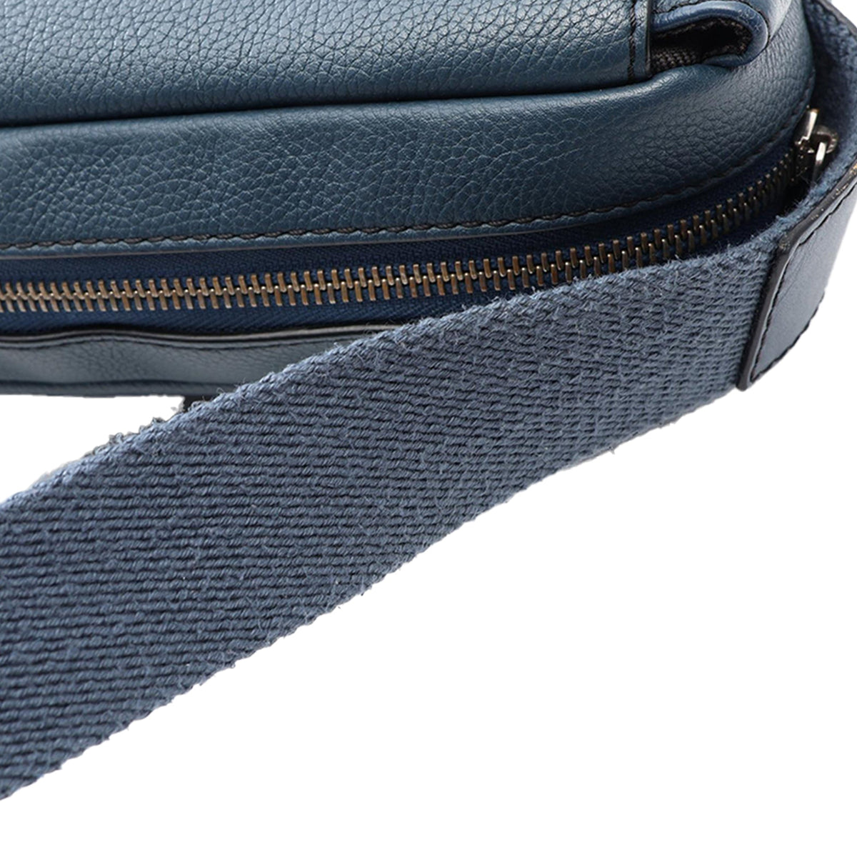 LOEWE Soft Grained Calfskin Military Messenger Bag XS — Blue