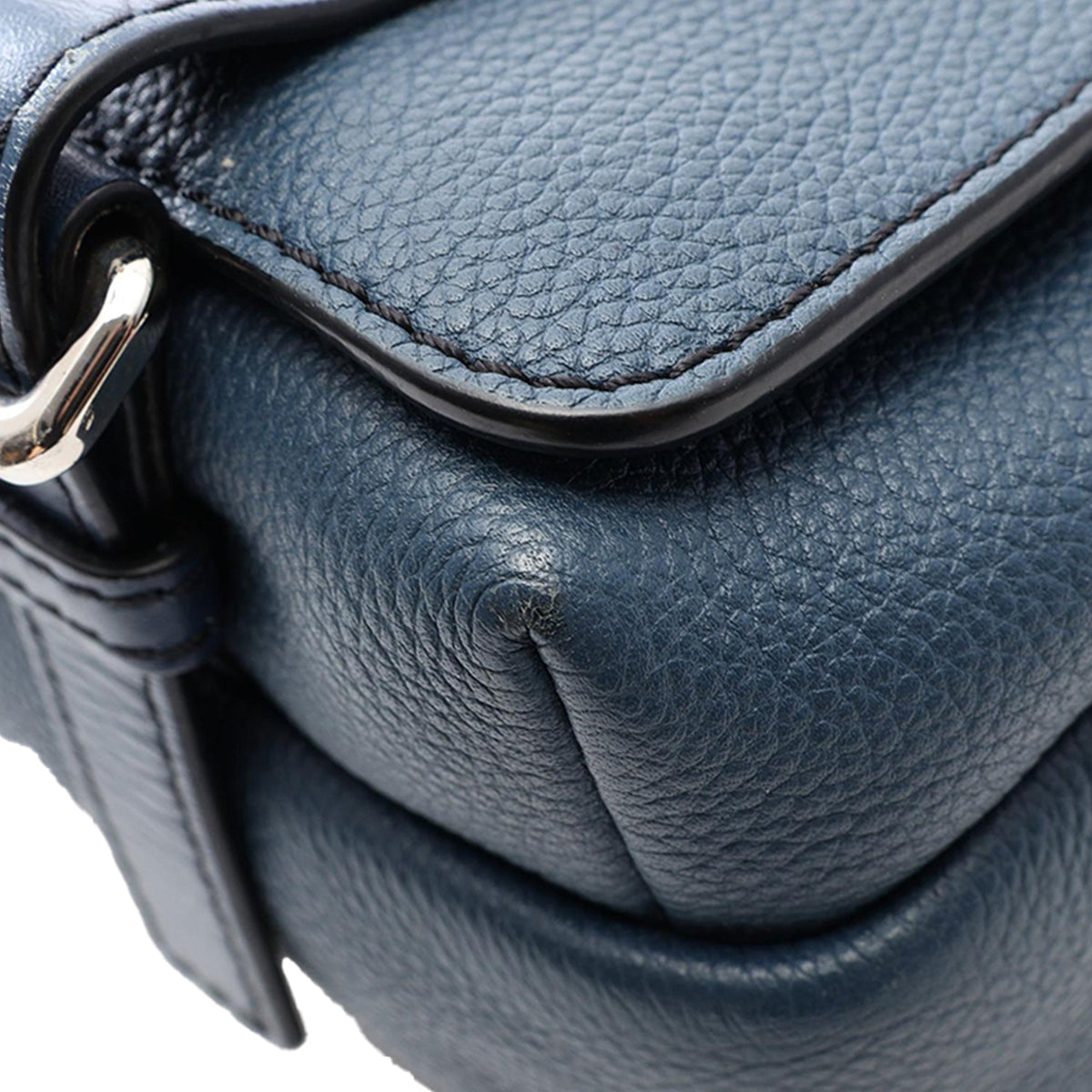 LOEWE Soft Grained Calfskin Military Messenger Bag XS — Blue