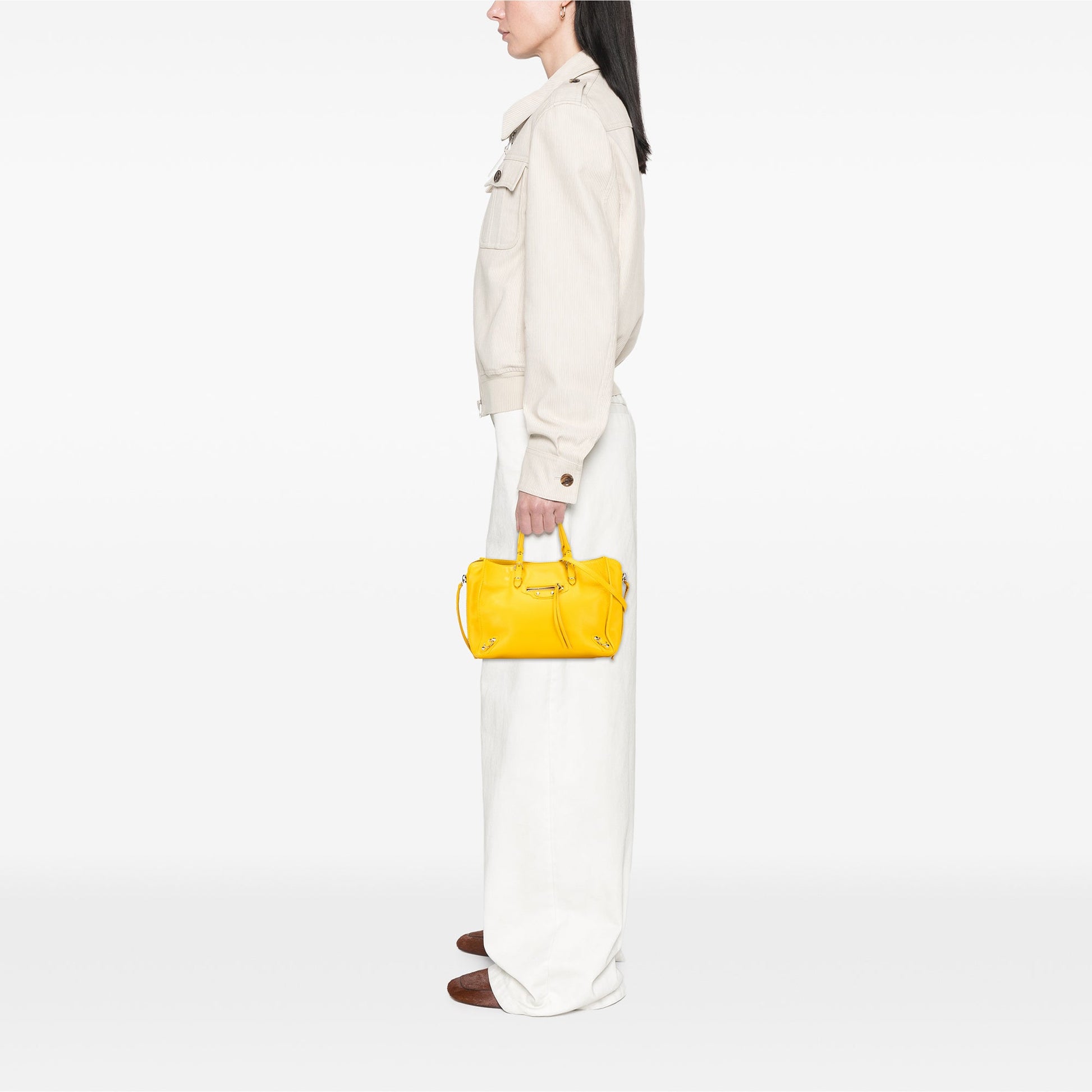 Balenciaga Veau Papier A6 Zip Around Tote