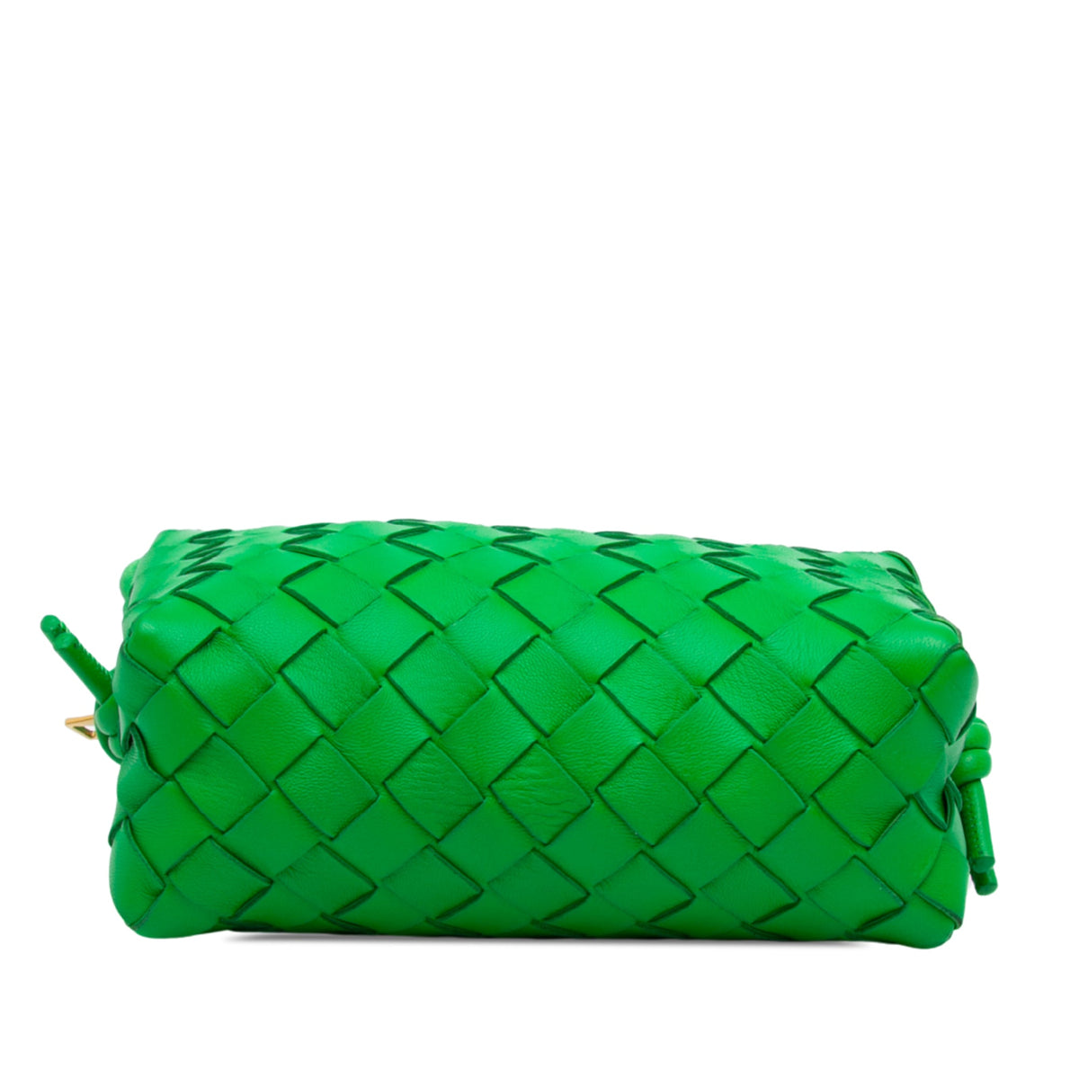 Bottega Veneta Mini Lambskin Intrecciato Loop Camera Bag — Green