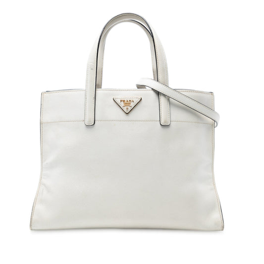 Prada Saffiano Soft Triple Pocket Tote