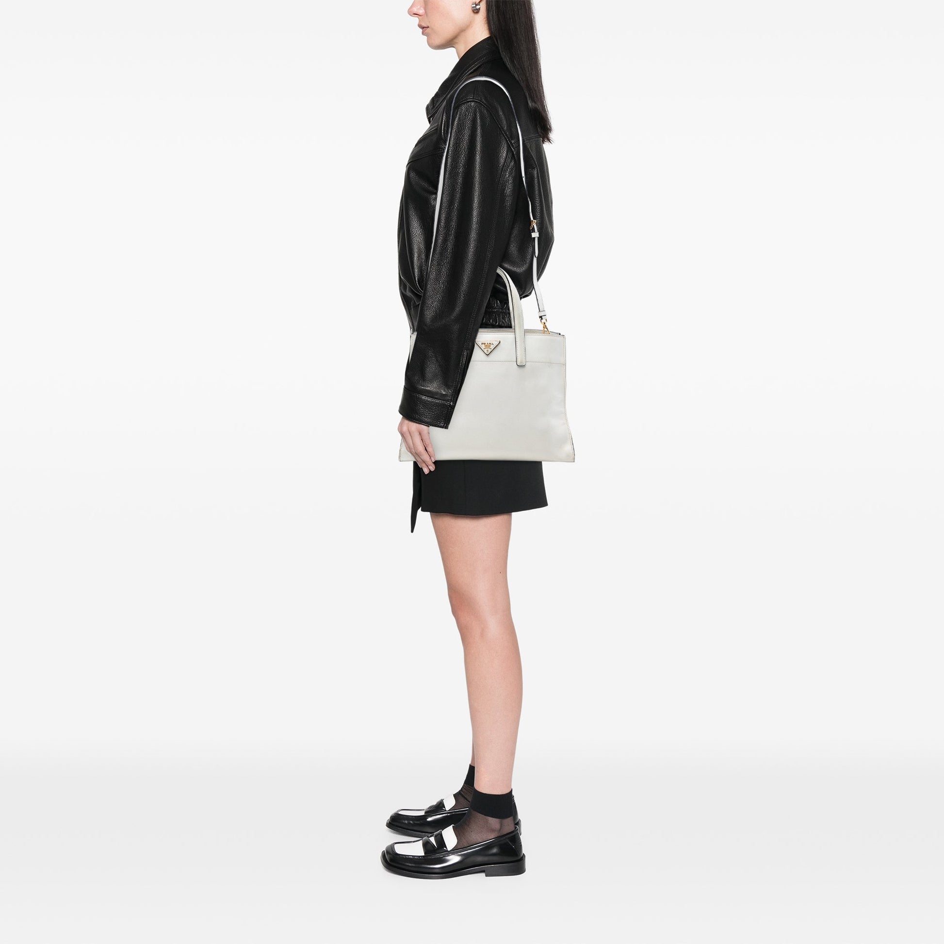 Prada Saffiano Soft Triple Pocket Tote