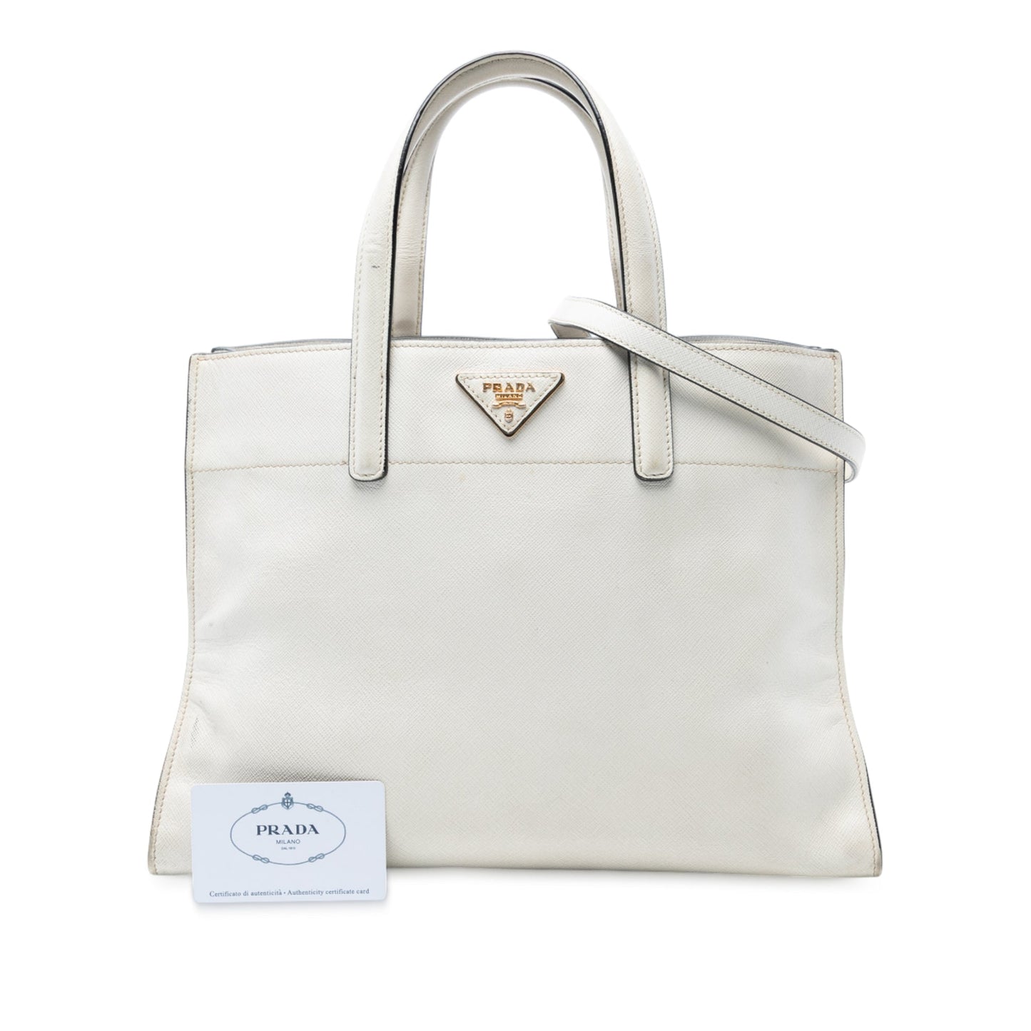 Prada Saffiano Soft Triple Pocket Tote