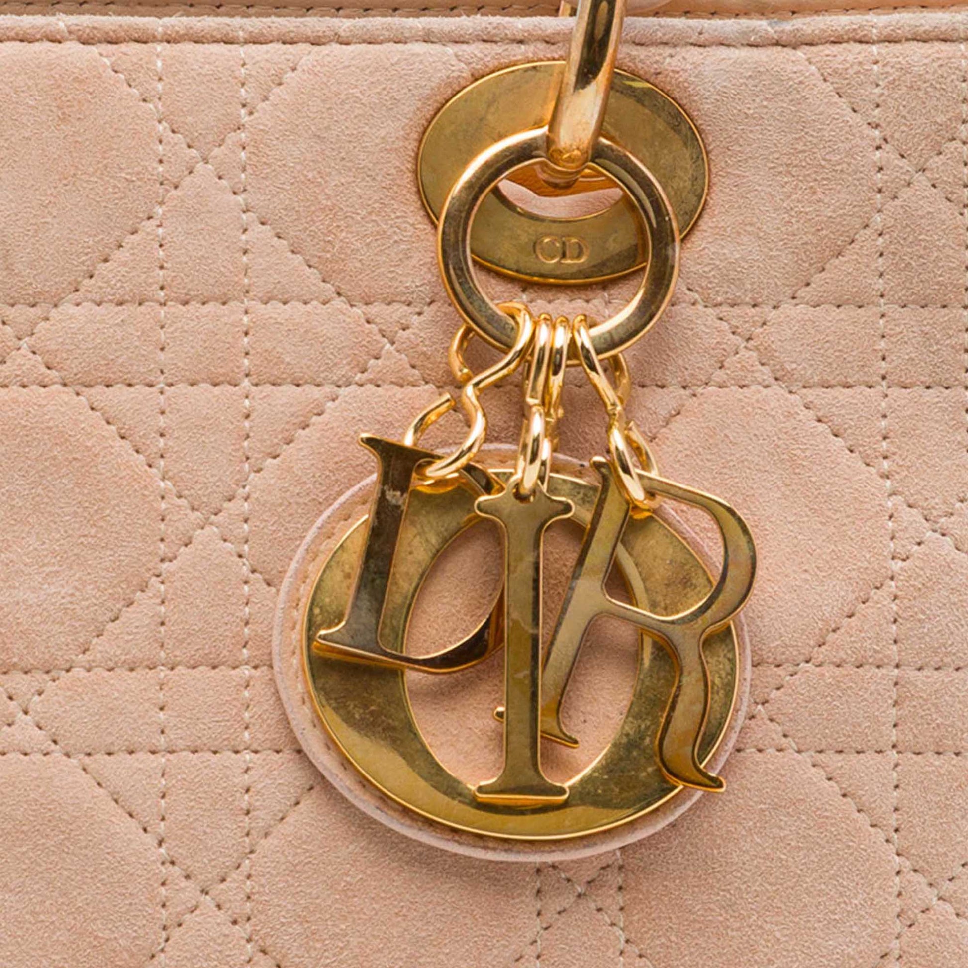 Dior Medium Suede Cannage Lady Dior