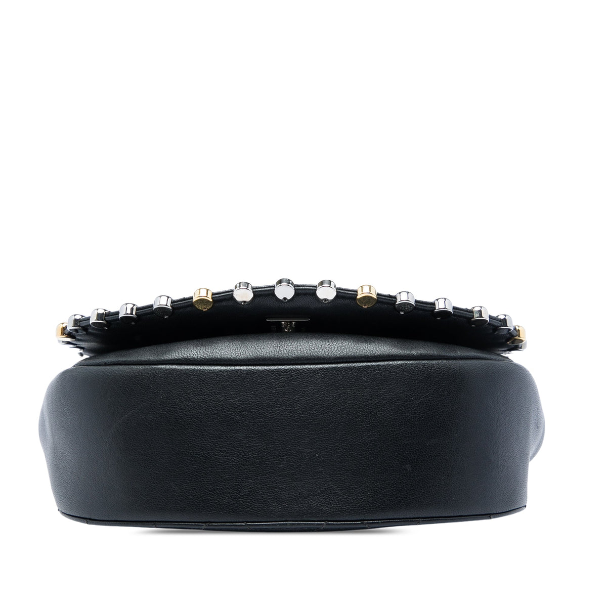 Chanel Small Quilted Lambskin Studded Bubble Flap