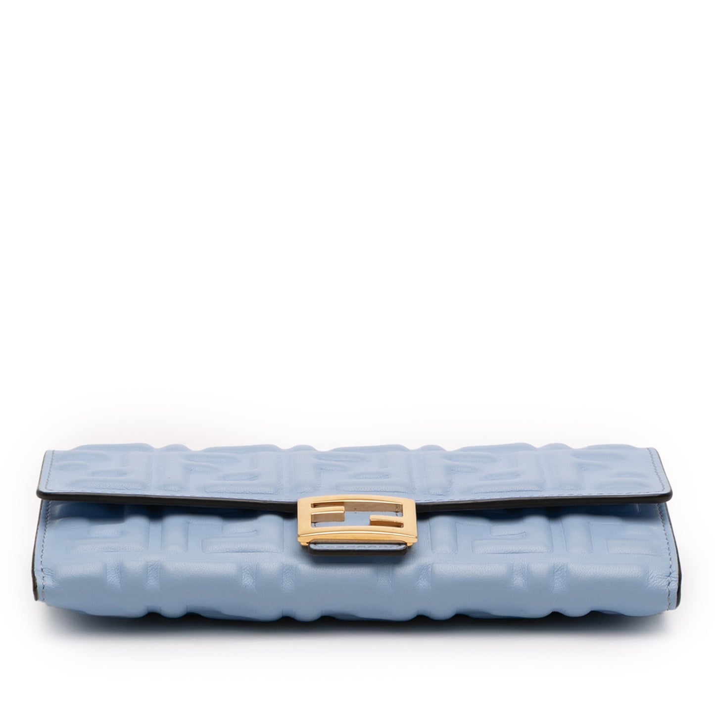 Fendi Zucca Embossed Leather Wallet on Chain