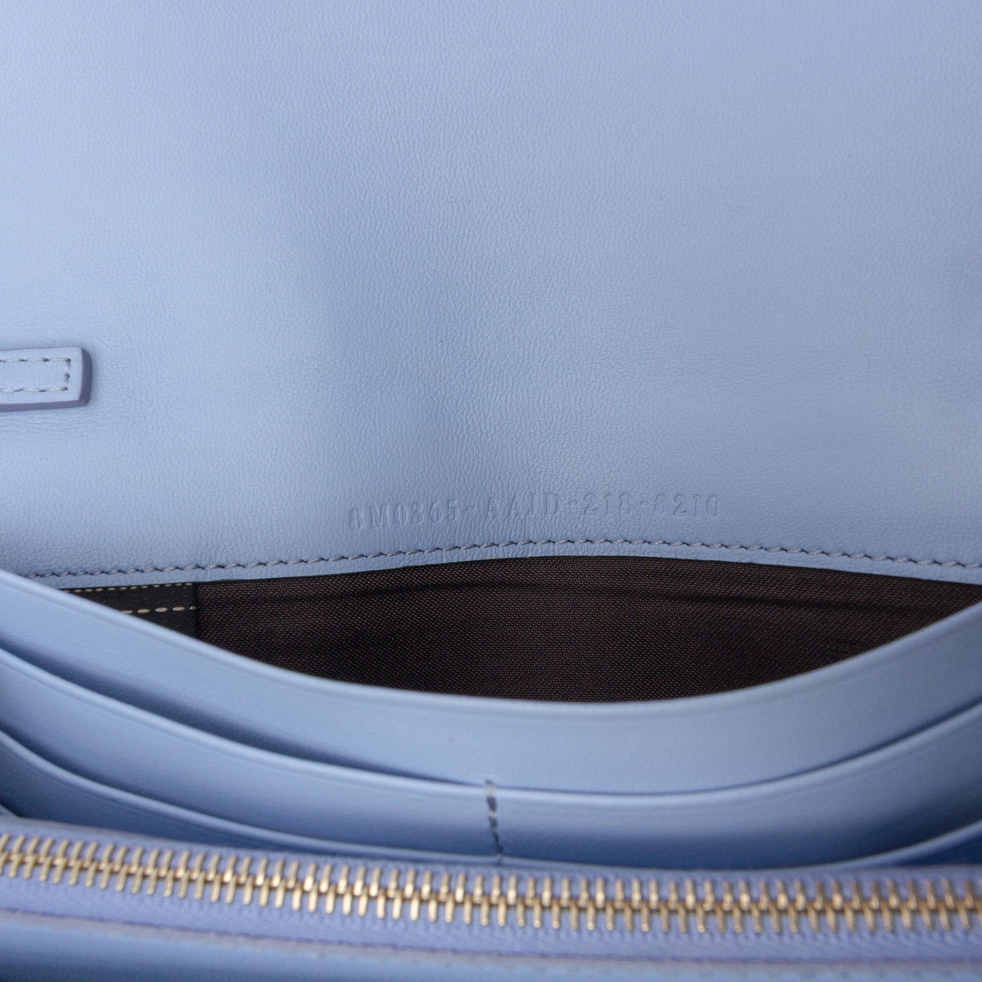 Fendi Zucca Embossed Leather Wallet on Chain