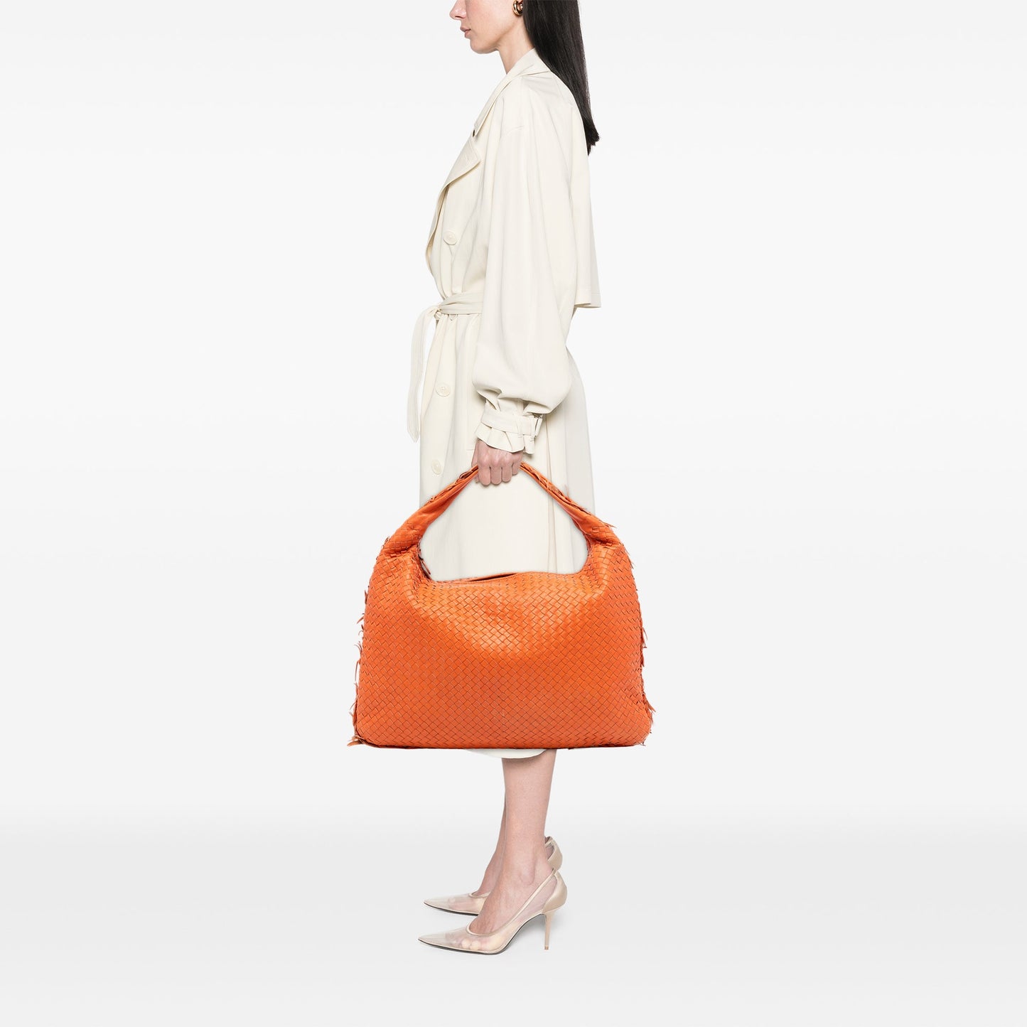 Bottega Veneta Large Nappa Intrecciato Fuzzy Veneta Hobo