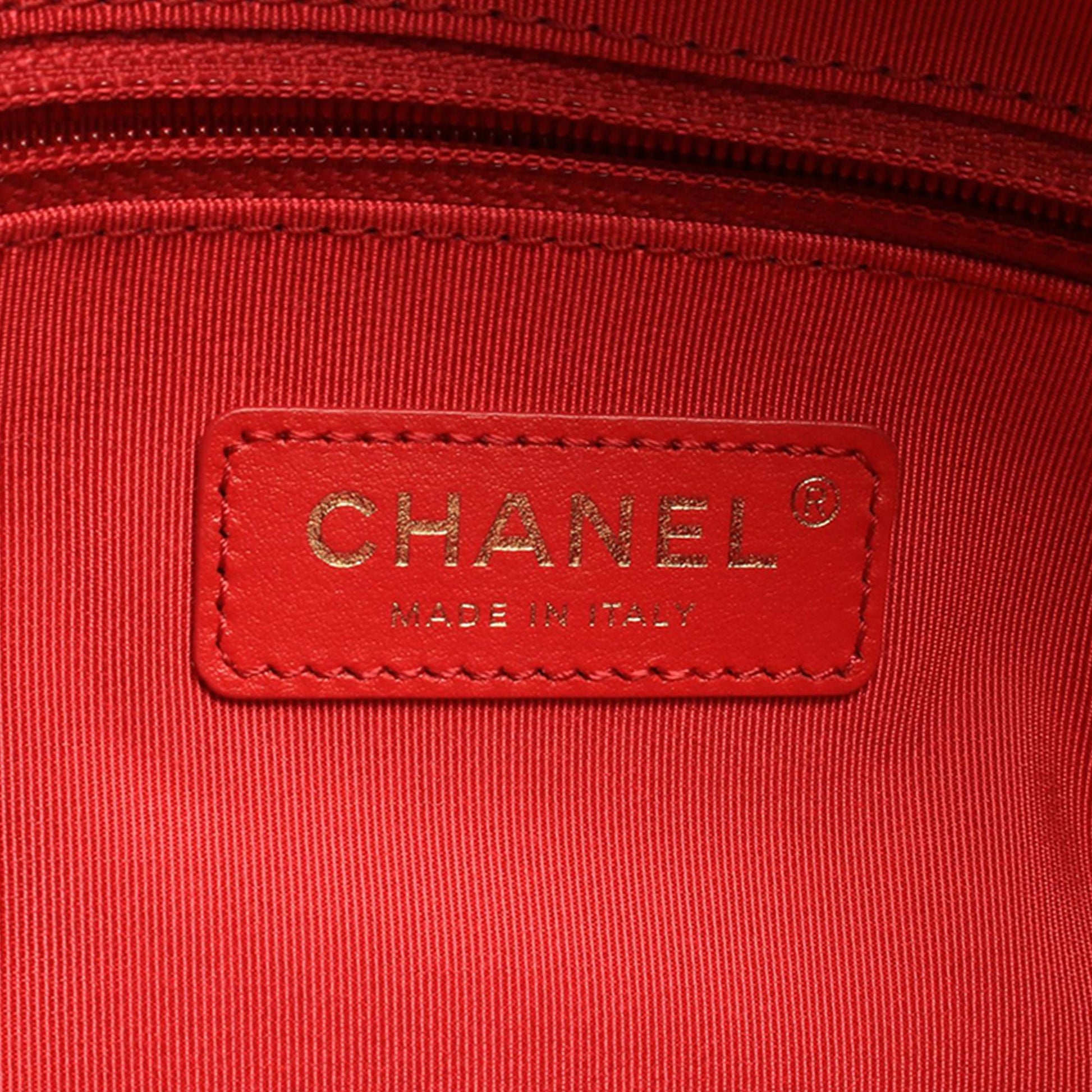 Chanel CC Lambskin Fringed Drawstring Bucket Bag