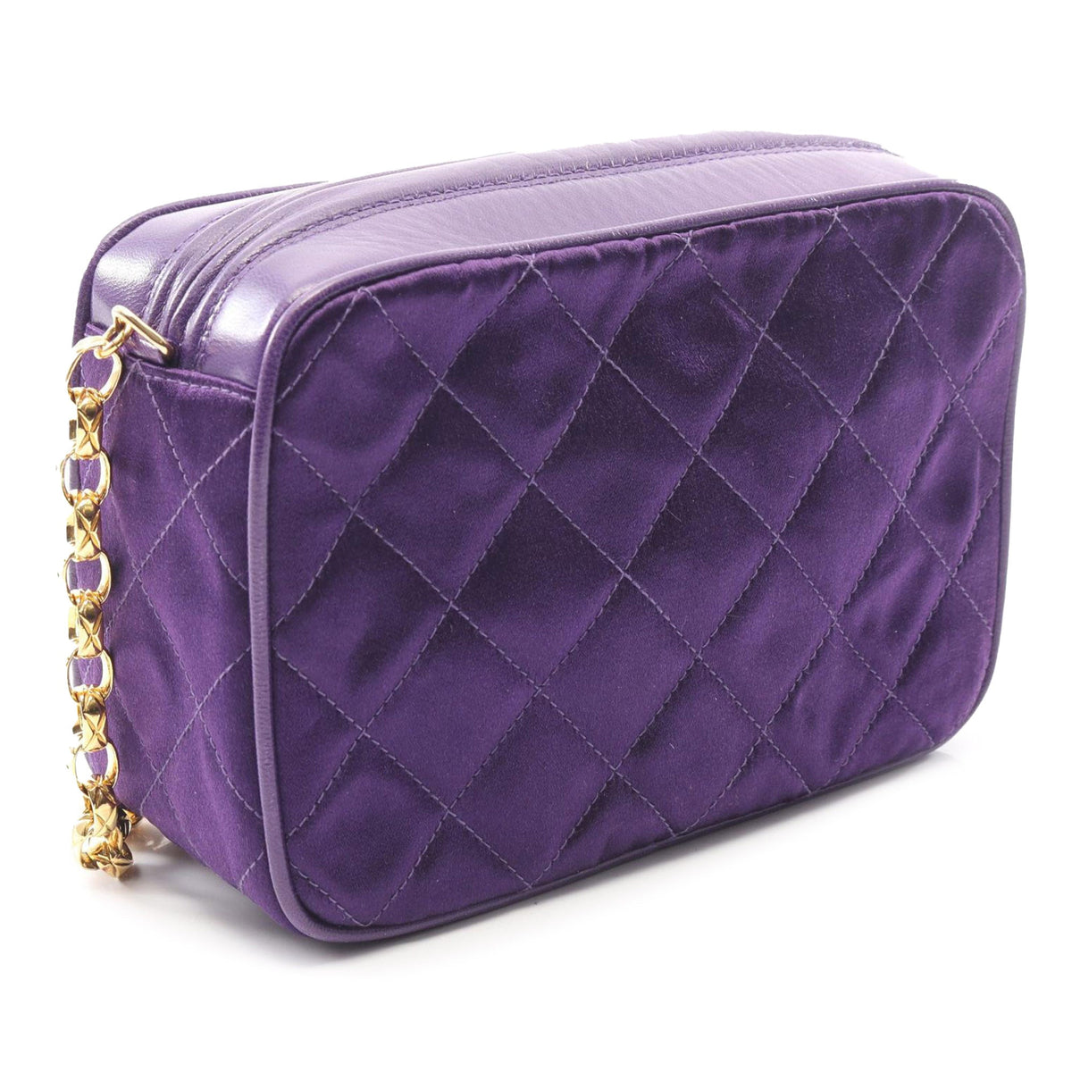 Chanel CC Quilted Velour Tassel Camera Bag