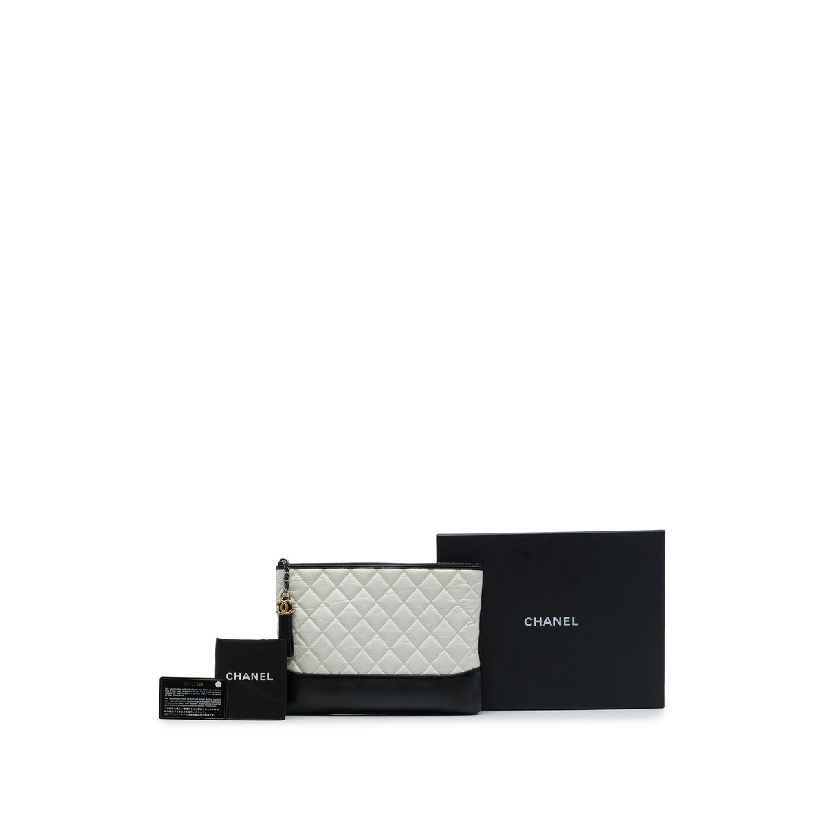 Chanel Medium Bicolor Quilted Aged Calfskin Gabrielle O Case Clutch